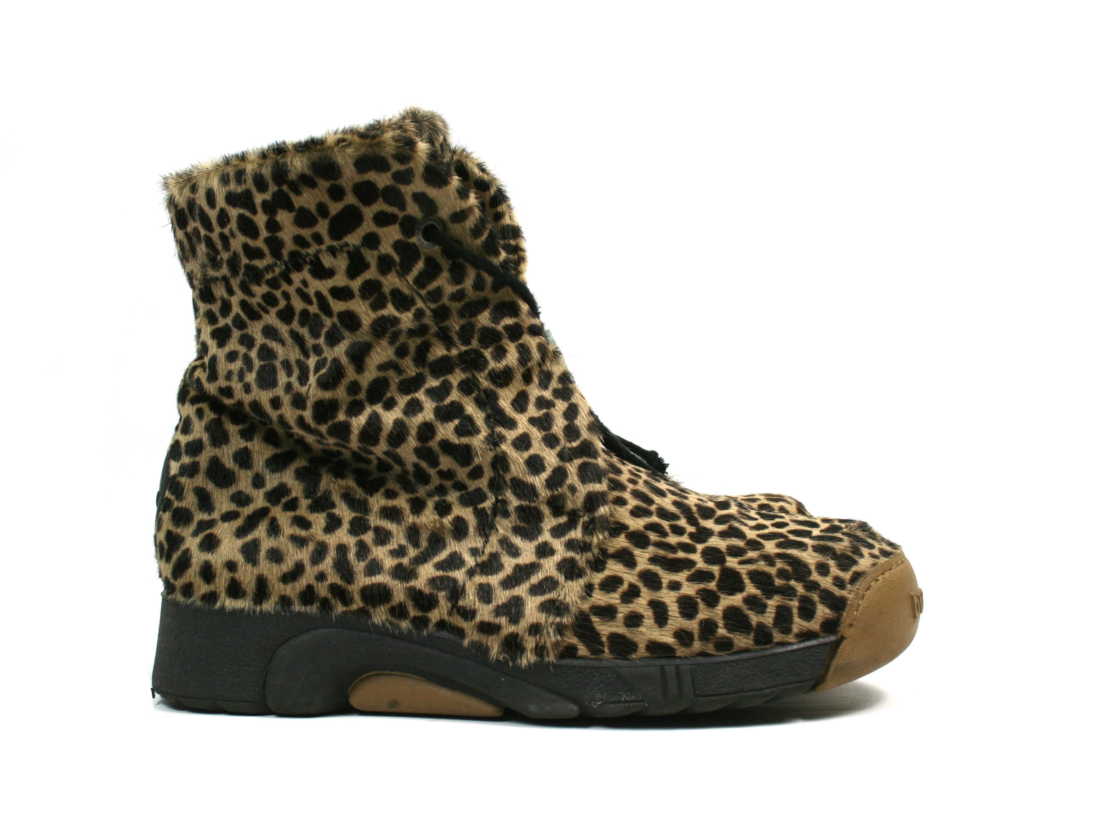 Japanese Brand Bumper Y2K Pony Hair Leopard Fur Boots Vintage Size US 10 / IT 40 - 3 Thumbnail