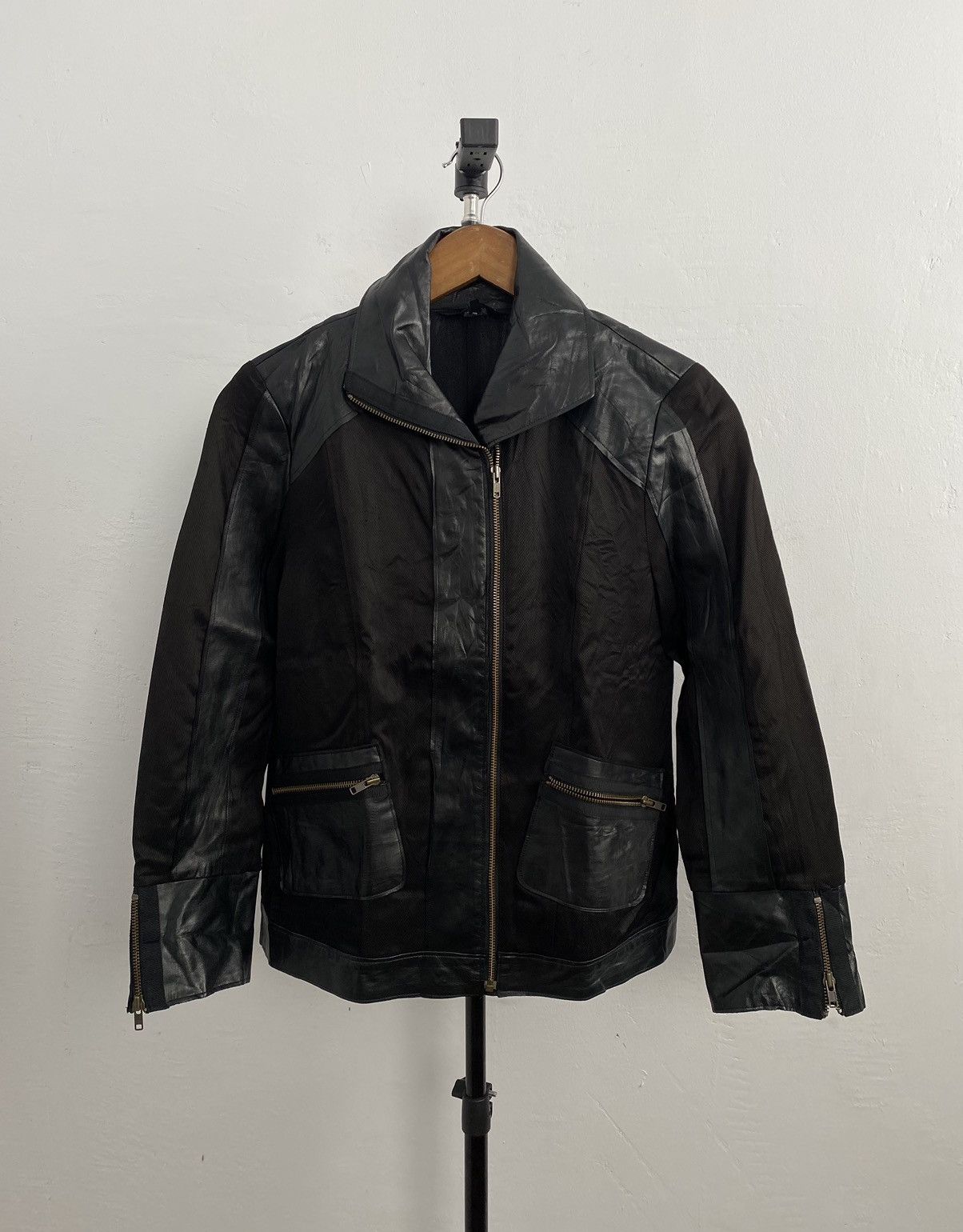 If Six Was Nine × Japanese Brand × KMRii Ritsuko Shirahama leather mix jacket Size US S / EU 44-46 / 1 - 3 Thumbnail
