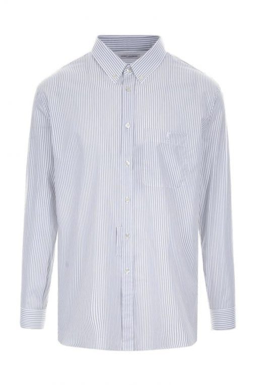 Saint Laurent Paris o1bcso1str1024 Cassandre Shirt in Bianco Size US XL / EU 56 / 4 - 1 Thumbnail
