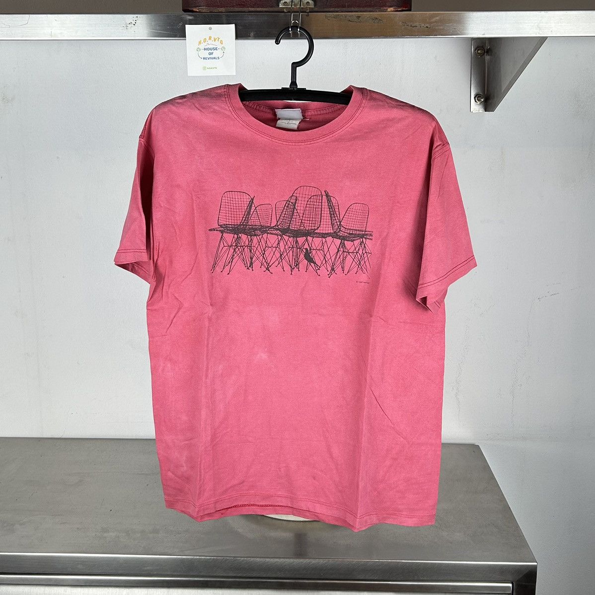 Vintage Vintage 1997 RARE Eames Wire Chair Herman Miller shirt Size US L / EU 52-54 / 3 - 1 Thumbnail