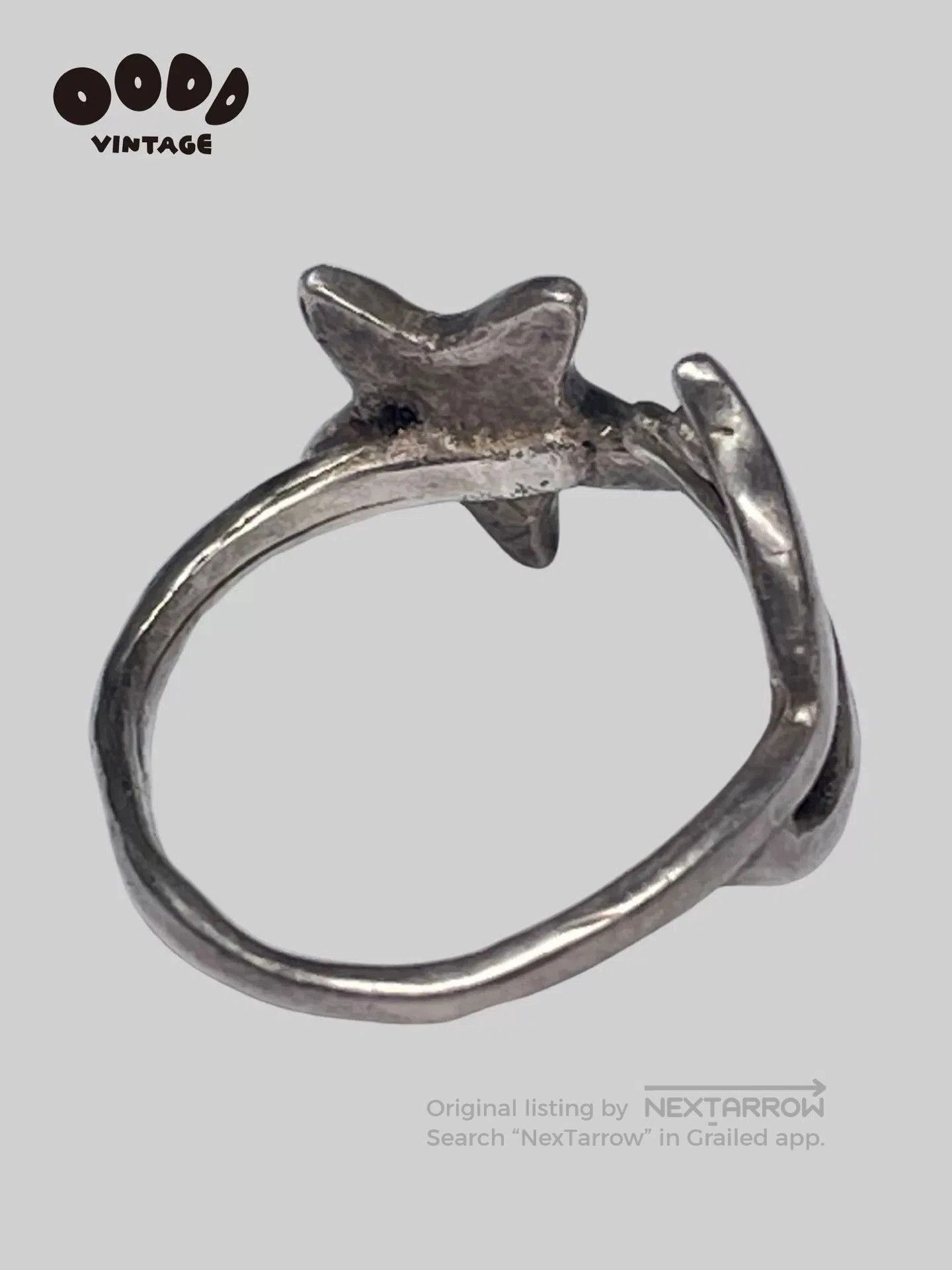 VINNY's Vintage Starfish Shaped Silver Ring. Size ONE SIZE - 7 Thumbnail