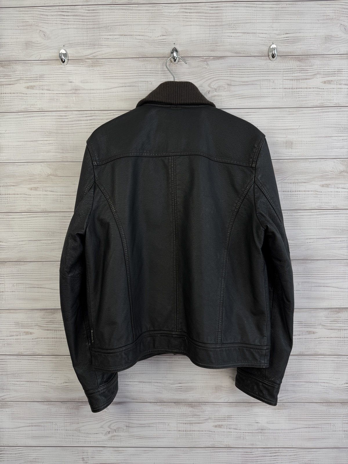 Armani Armani Jeans Leather Jacket Size US L / EU 52-54 / 3 - 6 Thumbnail