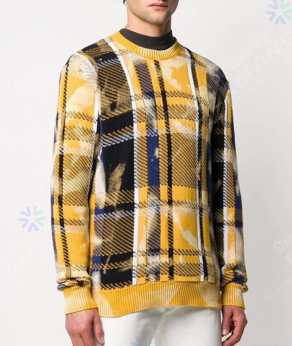 Versace Pullover girocollo motivo tartan sweaters Size 44/M