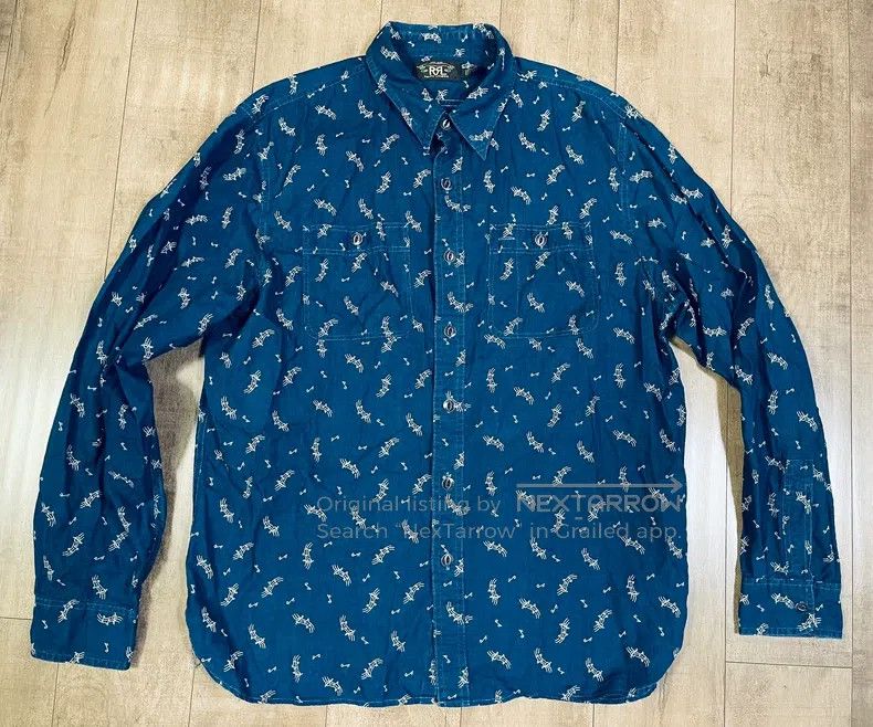 RRL Ralph Lauren RRL Ralph Lauren Blue dyed Indigo Philippines produced not Size US L / EU 52-54 / 3 - 4 Thumbnail