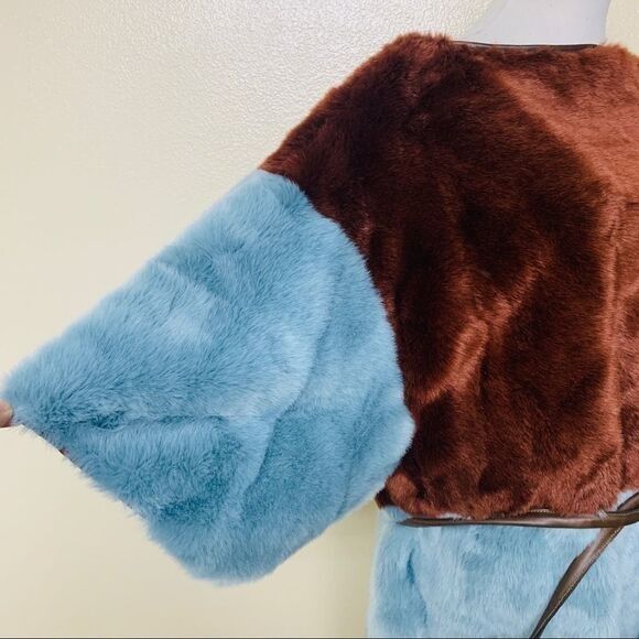 Clover Canyon Clover Canyon Women Sweater Soft Faux Fur Brown Blue Color B Size S / US 4 / IT 40 - 5 Thumbnail
