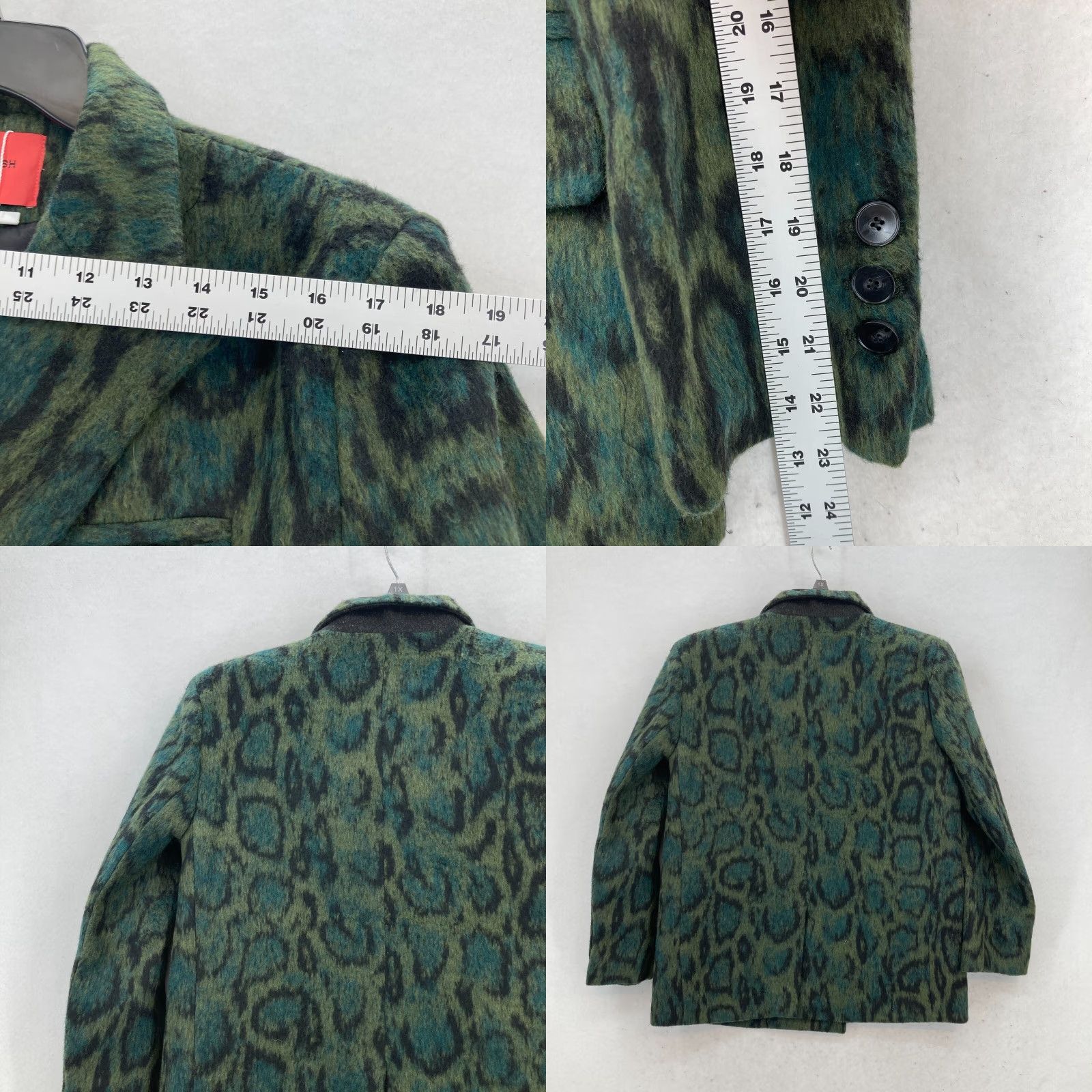 Doublet ALEX VINASH Leopard Blazer Jacket Women's S Green Double Breasted Blazer Size S / US 4 / IT 40 - 9 Thumbnail