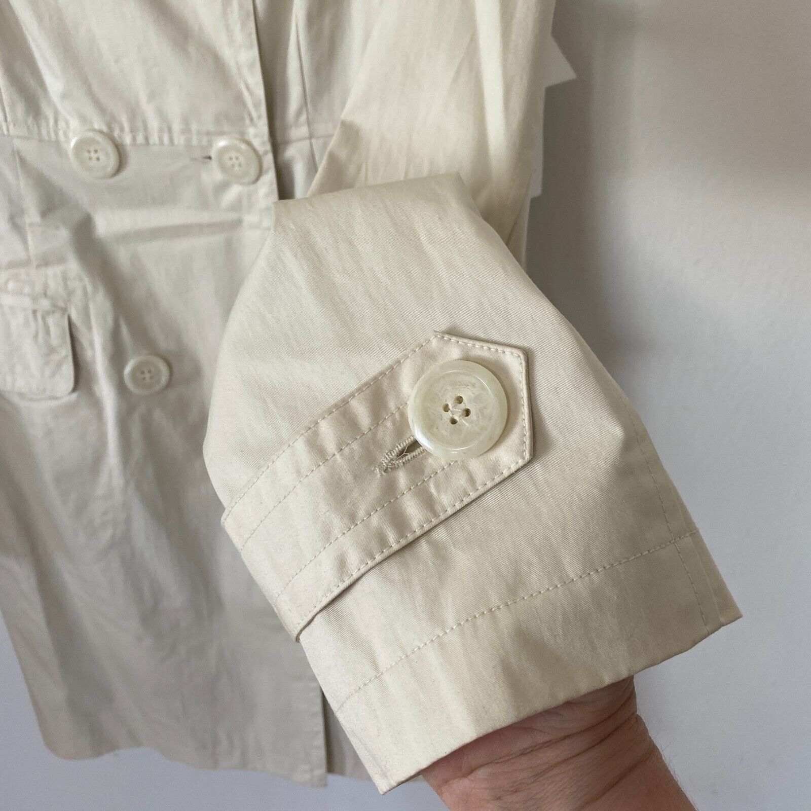 Vince NWT Vince Cream Fitted Utility Duster Jacket Sage Lining 6 Size M / US 6-8 / IT 42-44 - 8 Thumbnail