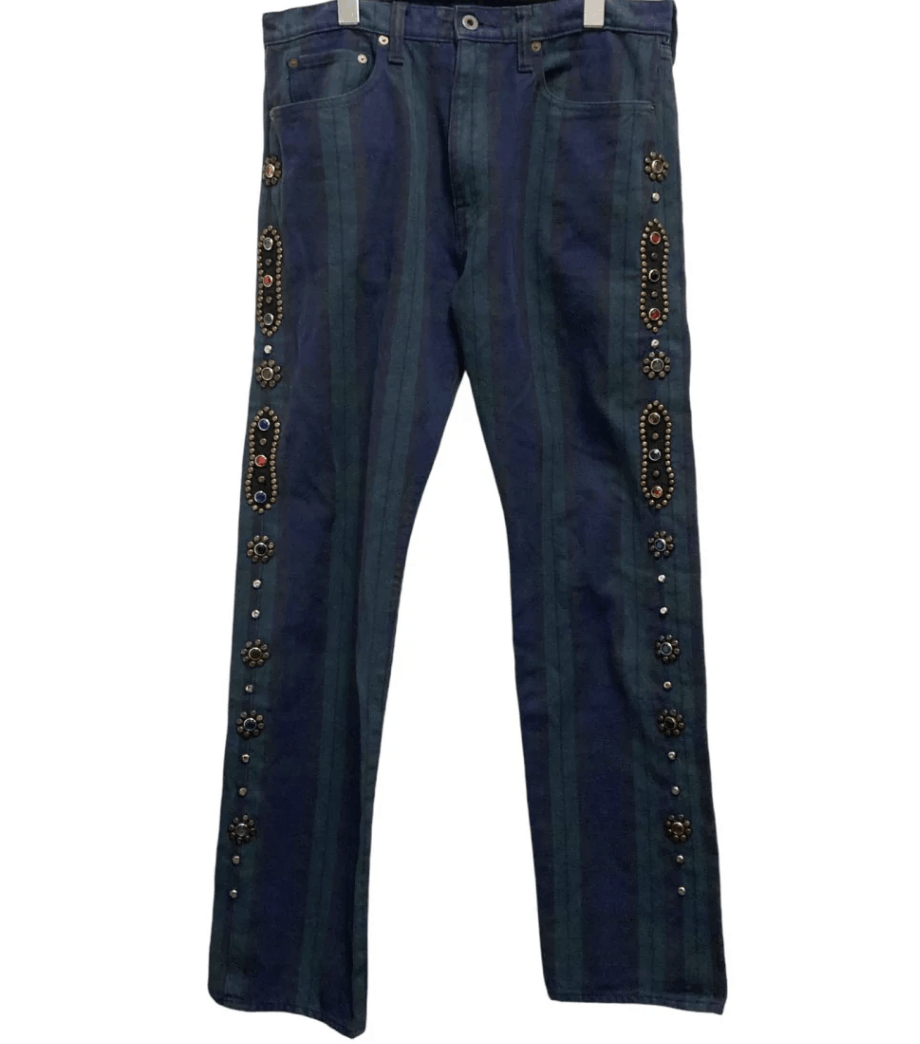Kapital Kapital tartan check studded pants Size US 34 / EU 50 - 1 Thumbnail