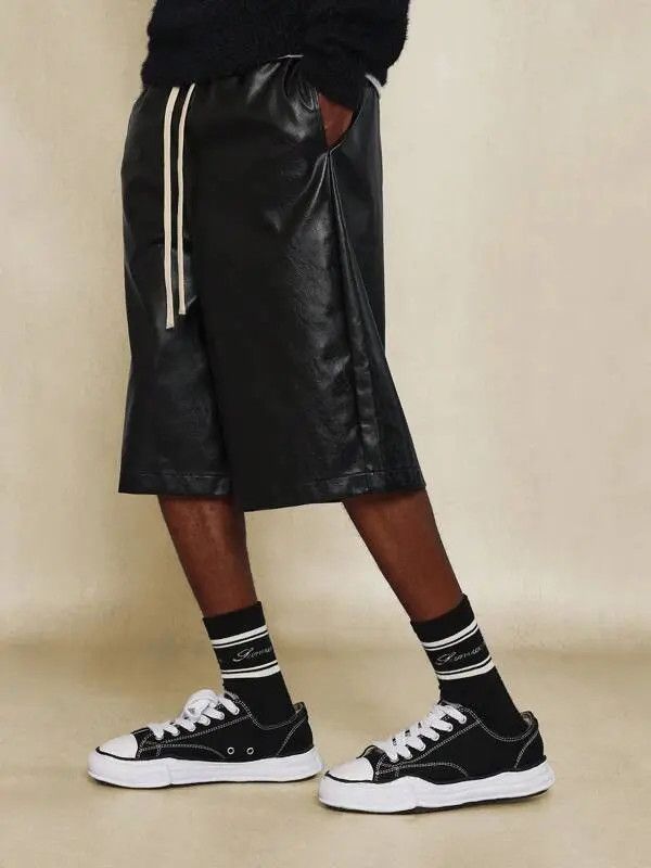 Japanese Brand Norika x Yuri Jorts Shorts PU Leather Punk Size US 34 / EU 50 - 7 Thumbnail