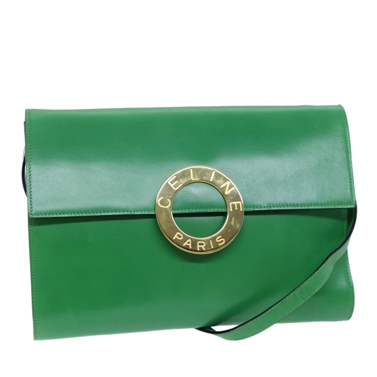 Celine CELINE Shoulder Bag Leather Green Size ONE SIZE - 1 Thumbnail