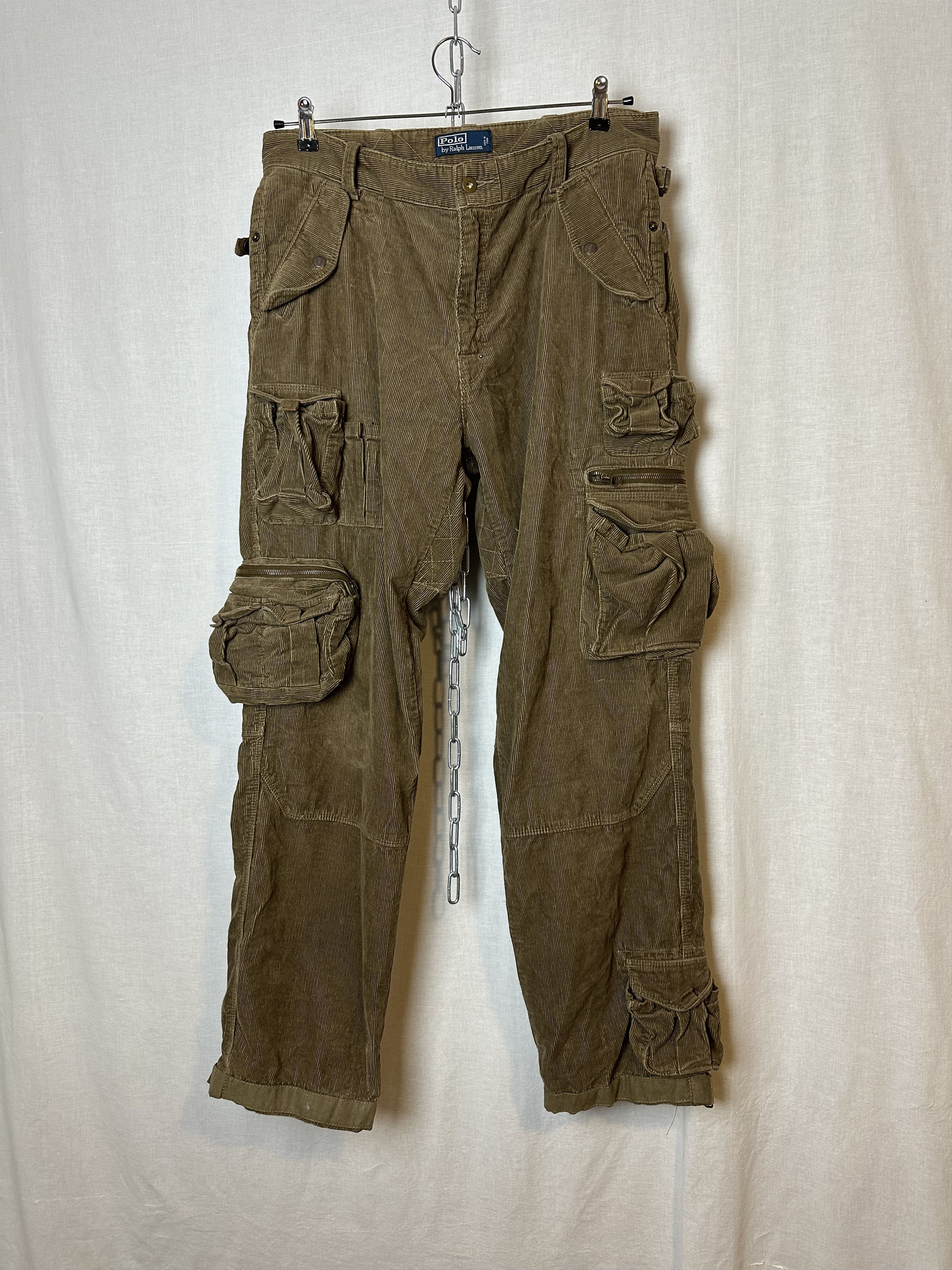 パンツ RALPH LAUREN 3D multi pocket cargo pants Vintage 90s Polo Ralph Lauren Military Multi-Pocket Cargo