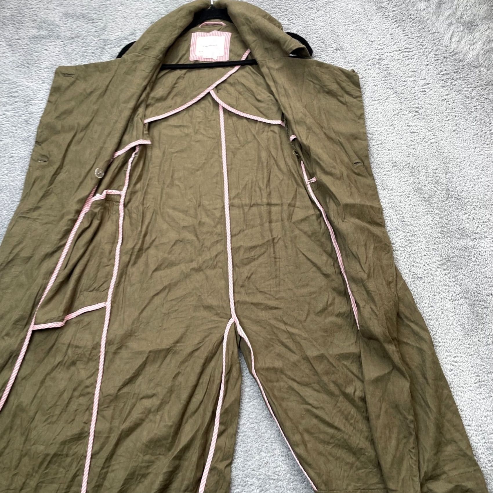Anthropologie Anthropologie Vest Womens XS Green Hollis Trench Linen Stretch Size XS / US 0-2 / IT 36-38 - 3 Thumbnail