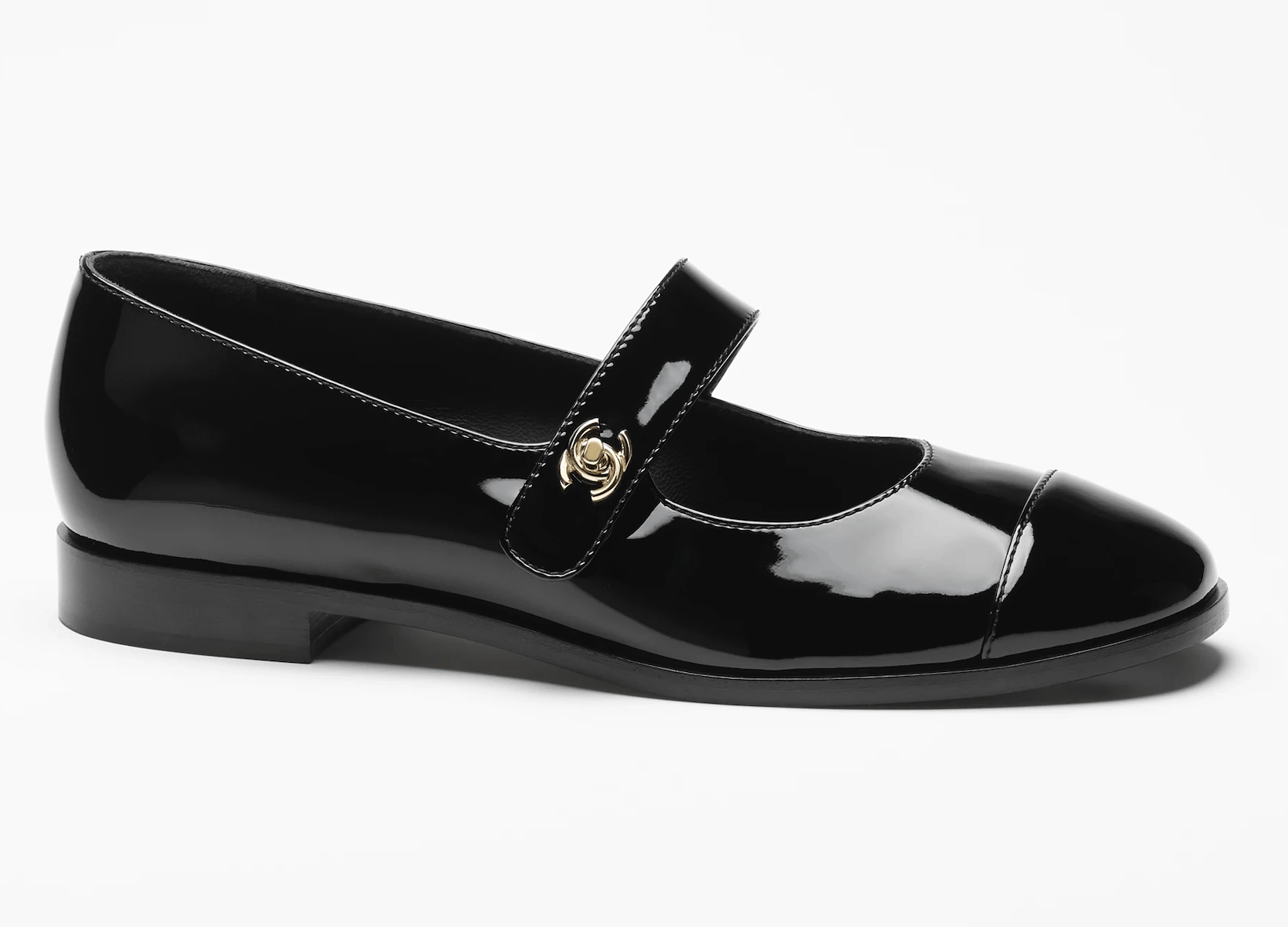 Chanel Chanel Patent Turnlock CC Mary Jane Ballet Loafer Flat 36 Size US 6 / IT 36 - 1 Thumbnail