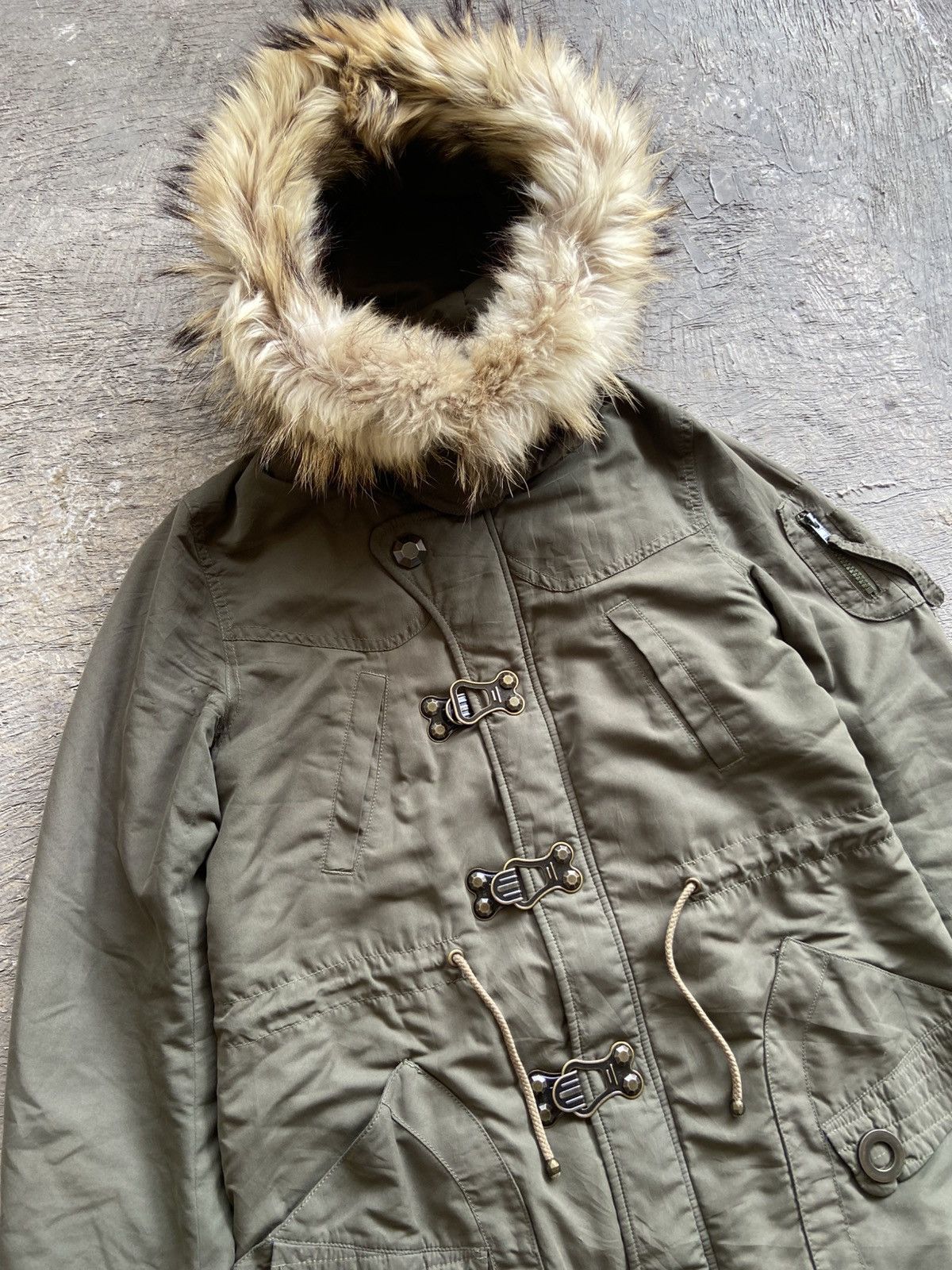 14th Addiction 2000s SLY - Vkei Style Thumbhole Racoon Fur Hoodie Jacket Size US M / EU 48-50 / 2 - 2 Thumbnail