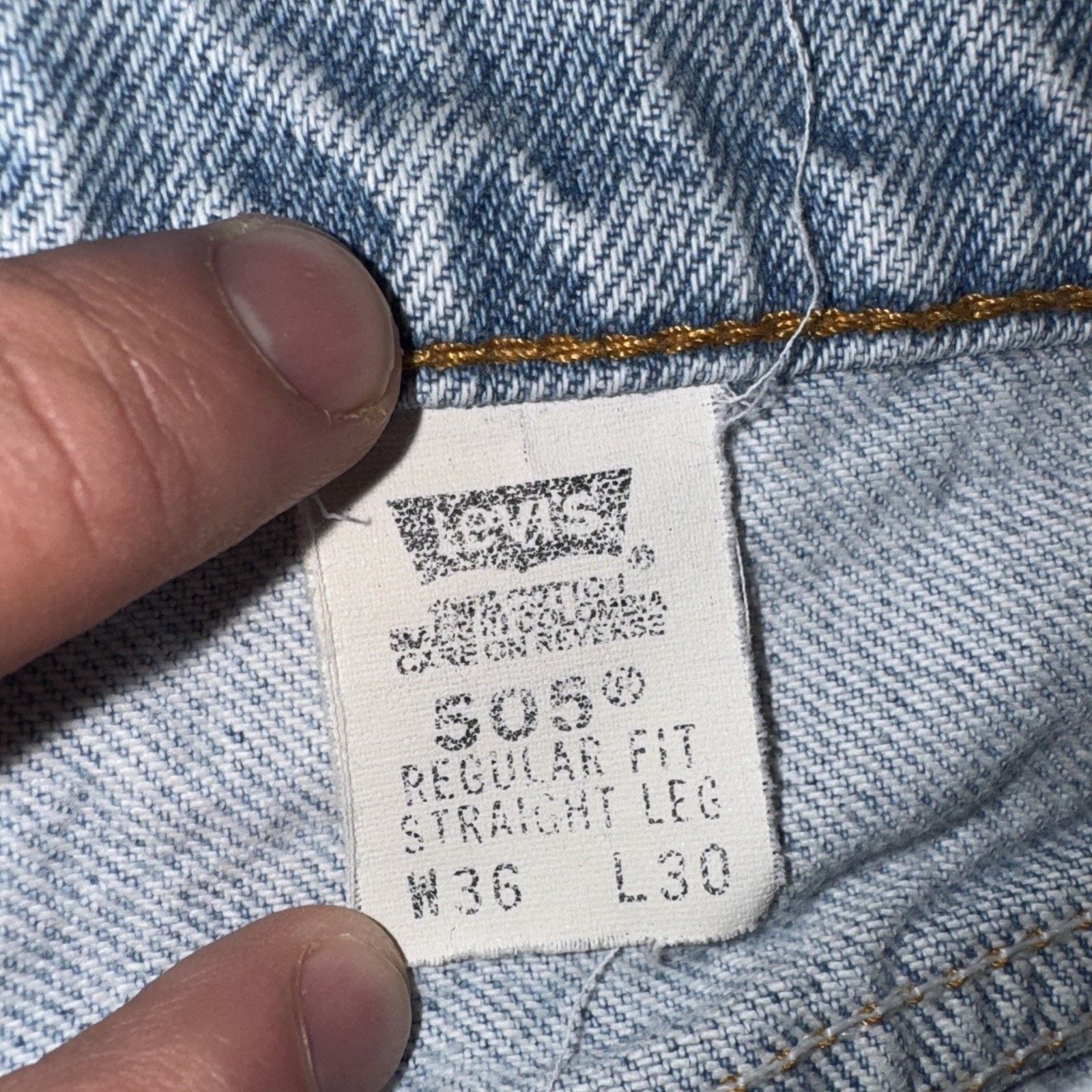 Levi's × Vintage Vintage Levi’s 505 Denim Shorts 34x10 Jorts Y2K Streetwear Size US 34 / EU 50 - 5 Thumbnail