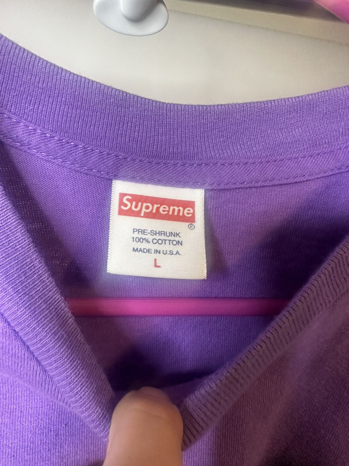 Supreme smile tee purple hotsell
