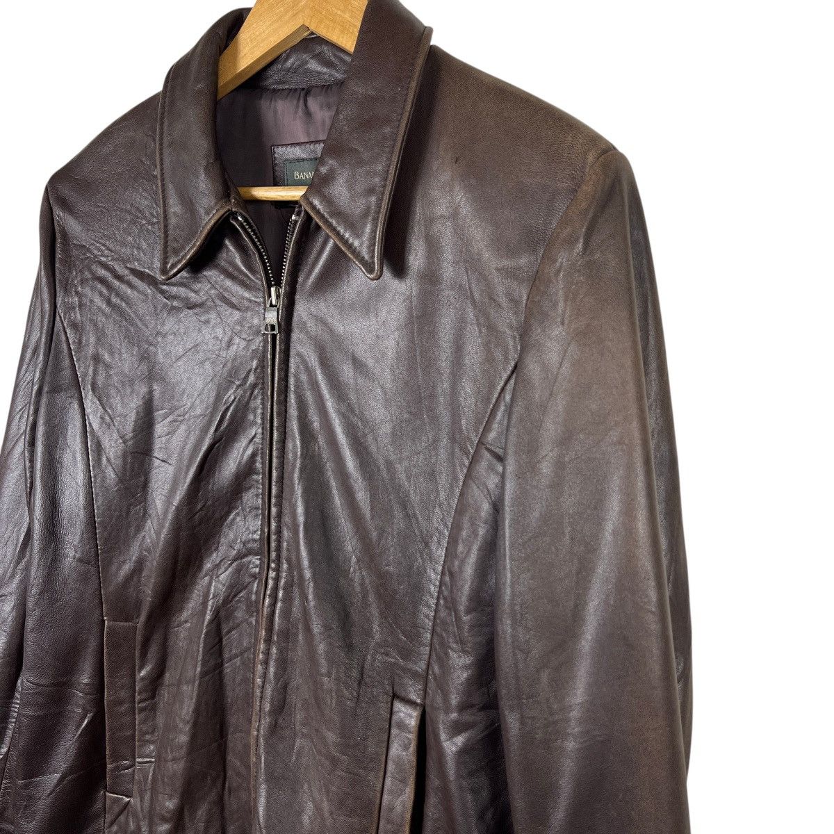 Banana Republic 🔥 RARE 80s-90s VINTAGE BANANA REPUBLIC LEATHER JACKET Size US M / EU 48-50 / 2 - 6 Thumbnail