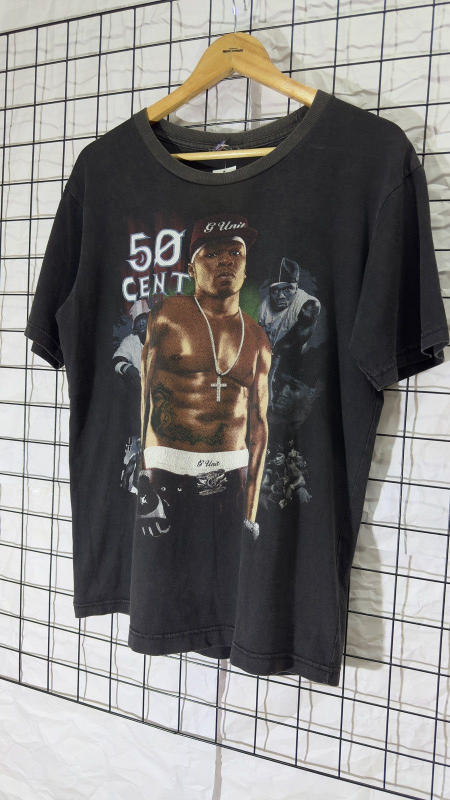 Rap Tees Vintage 00's bootleg 50 cent rap tee shirt Size US L / EU 52-54 / 3 - 5 Thumbnail