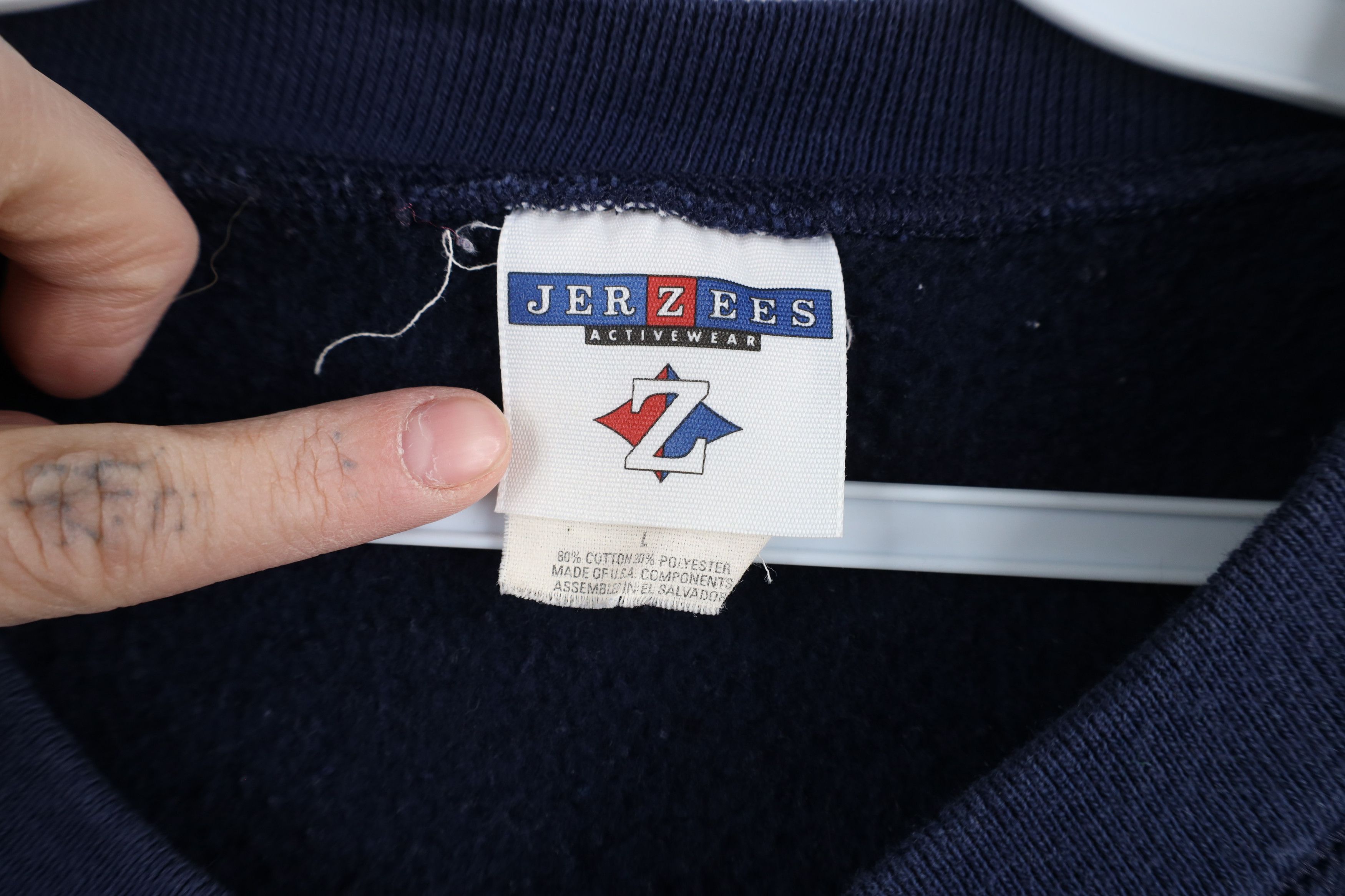 Vintage Vintage 90s Clinton Yacht Club Henley Sweatshirt Navy Blue Size US L / EU 52-54 / 3 - 9 Thumbnail