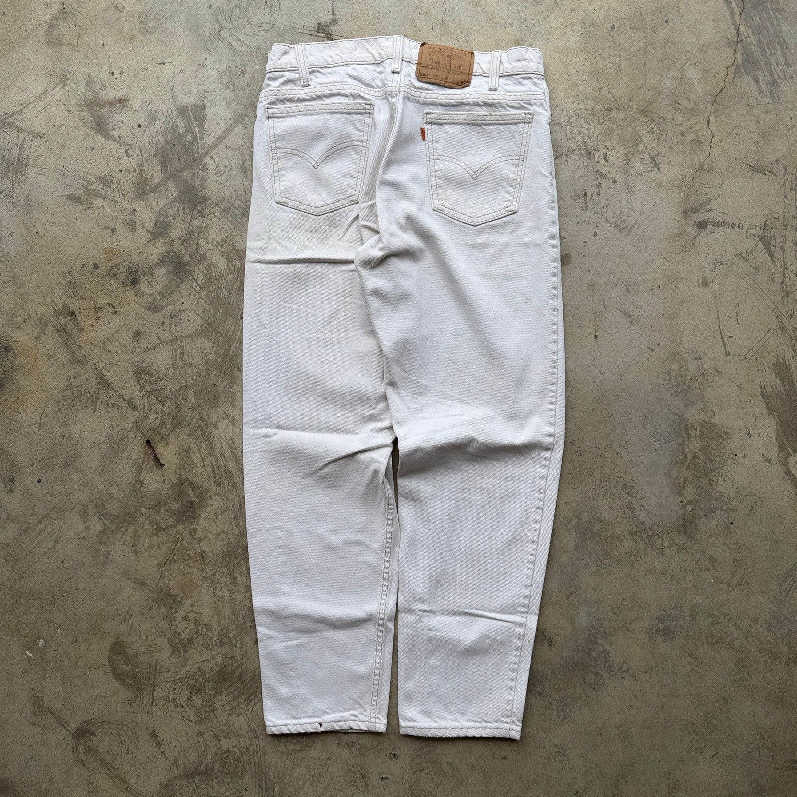 Levi's Vtg 80s Levi's orange tab 550 Relaxed White painter Jeans Size US 33 - 3 Thumbnail