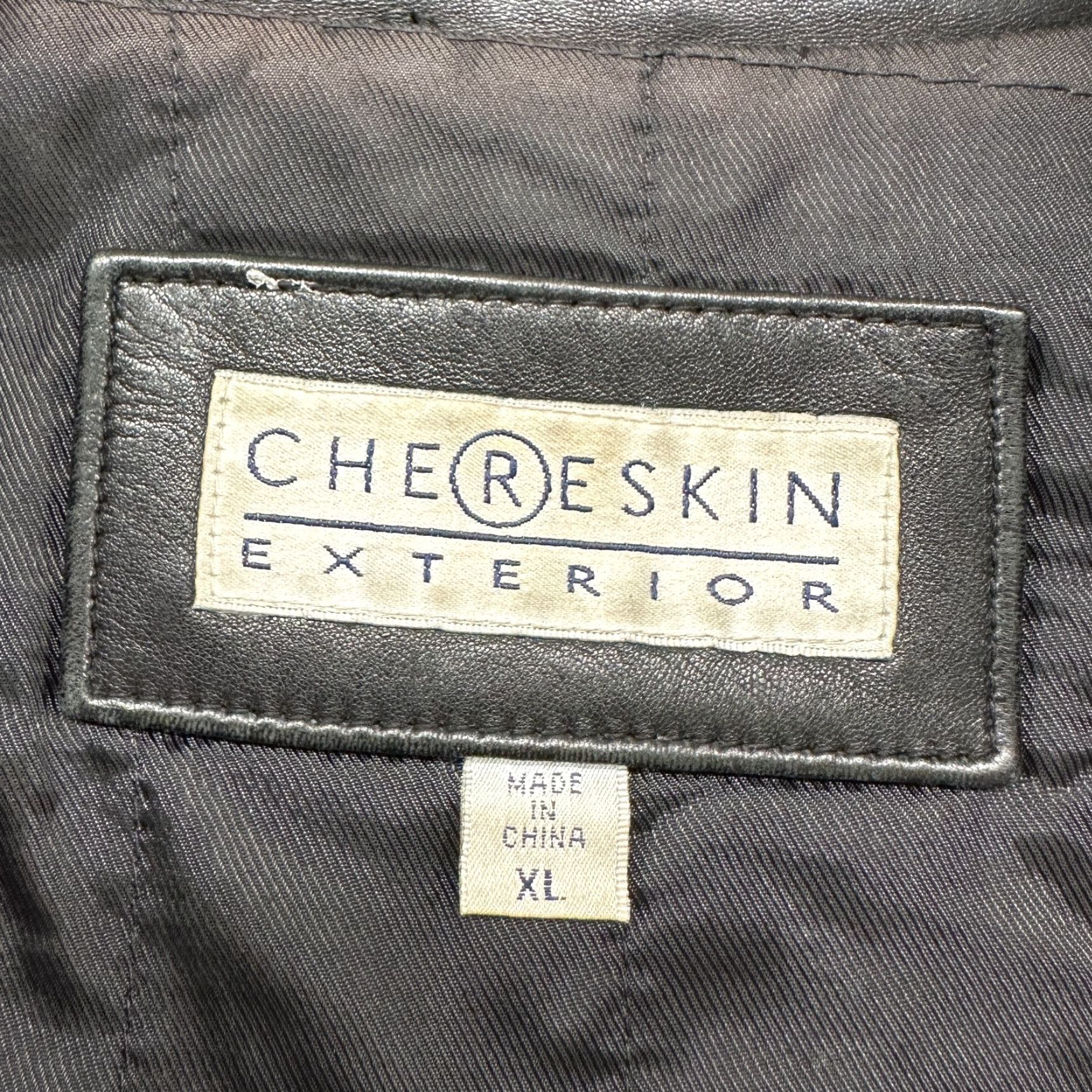 Vintage VINTAGE Chereskin Jacket Mens XL Black Bomber Genuine Leather Full Zip Y2K 90s Biker Casual Size US XL / EU 56 / 4 - 7 Thumbnail