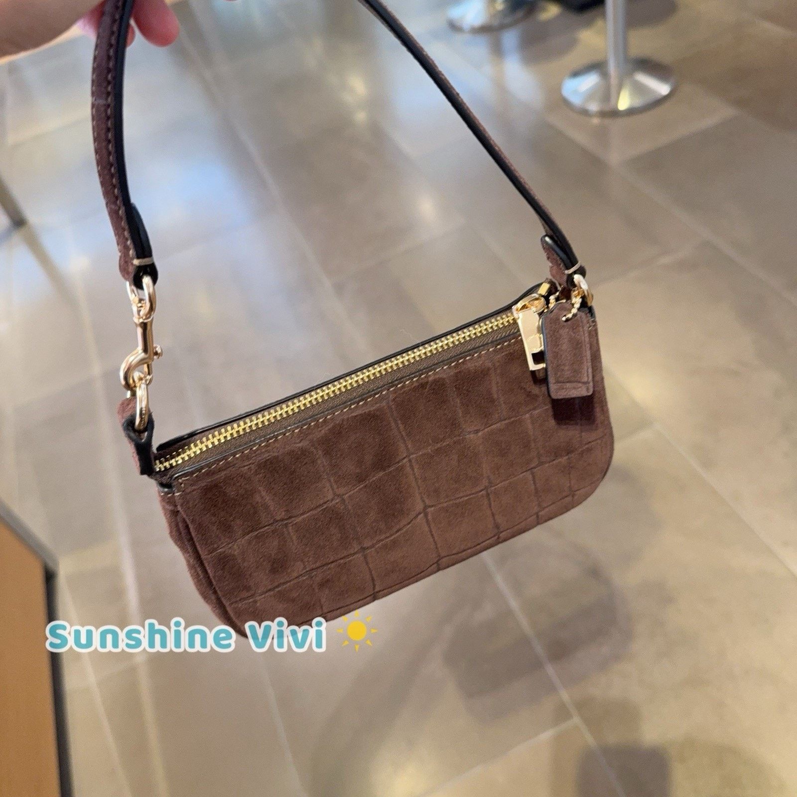 Coach NWT COACH Nolita 19 suede leather CCF61 Gold/Maple Size ONE SIZE - 4 Thumbnail