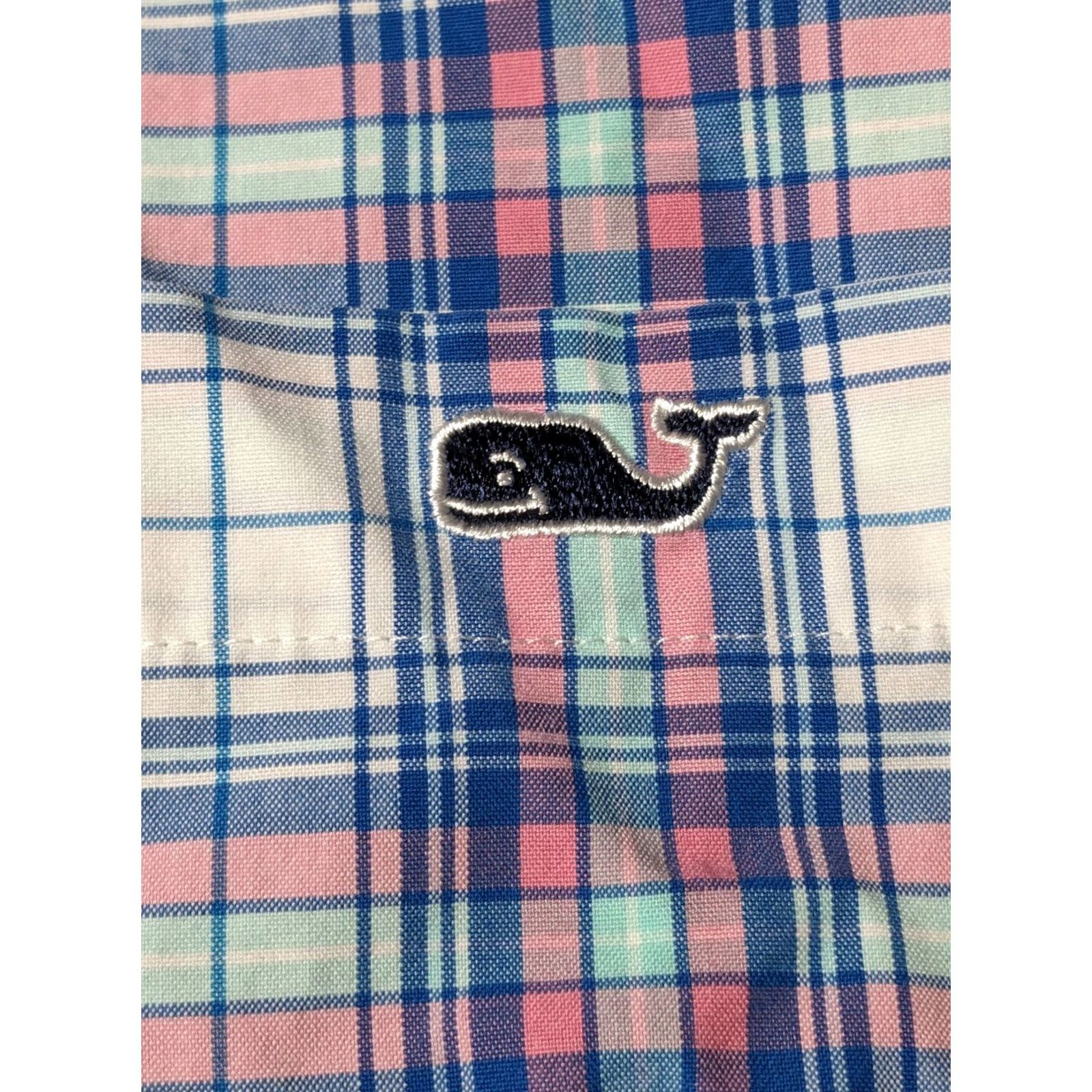 Vineyard Vines VINEYARD VINES Classic Fit Tucker Shirt Men 2XL Pink Plaid Cotton Button-Up Long Sleeve 100% Cotton Shirt Size US XXL / EU 58 / 5 - 6 Thumbnail