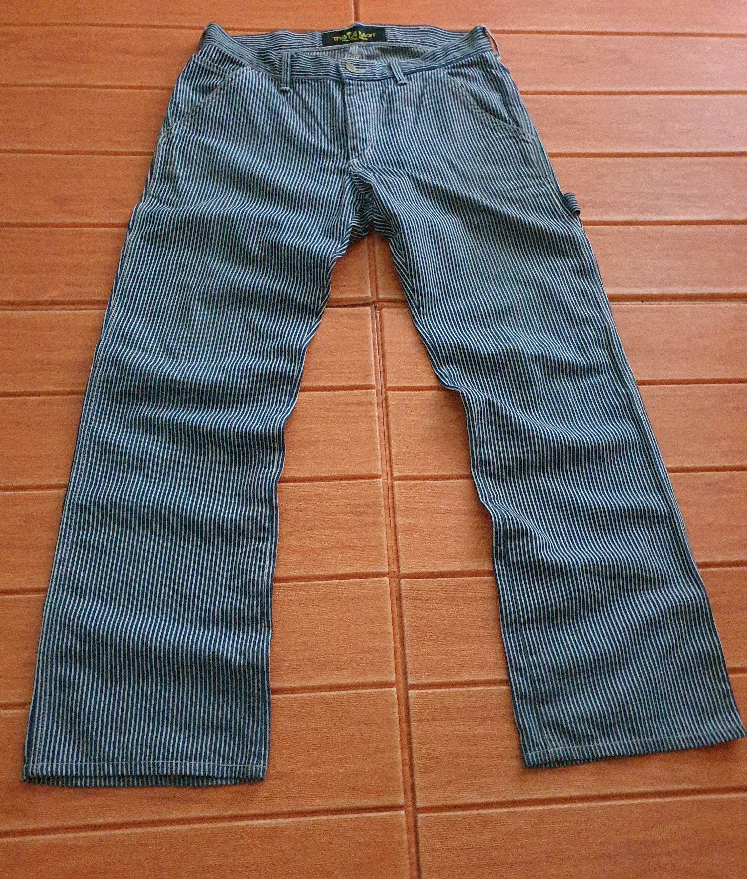 Japanese Brand The la mart stripe carpenter pant Size US 33 - 7 Thumbnail