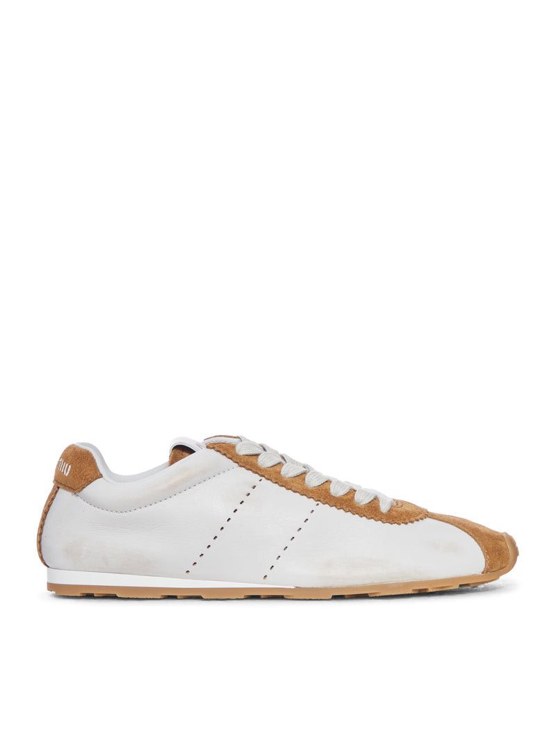 Miu Miu PLUME SNEAKERS IN NAPPA AND SUEDE Size US 6.5 / IT 36.5 - 1 Thumbnail