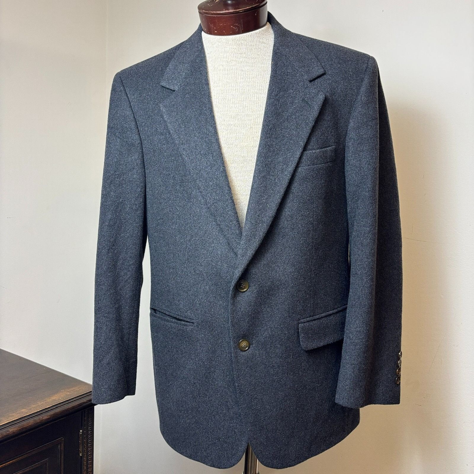 Bill Blass Bill Blass Men's 42R Charcoal Gray Sport Coat Blazer Baby So Size 42R - 9 Thumbnail
