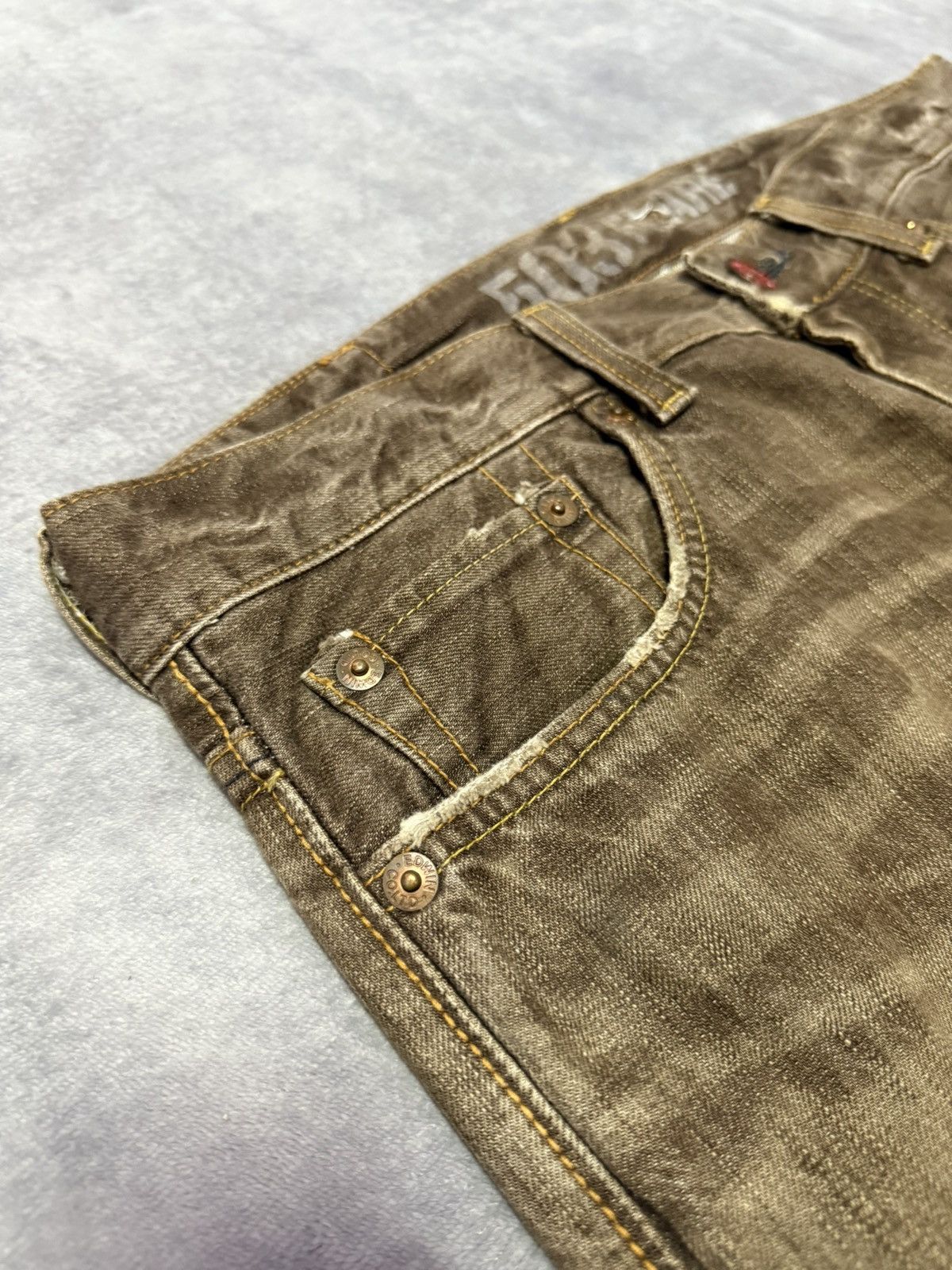 Edwin Edwin 503 Flare Faded Brown Bootcut Jeans Size US 34 / EU 50 - 12 Thumbnail