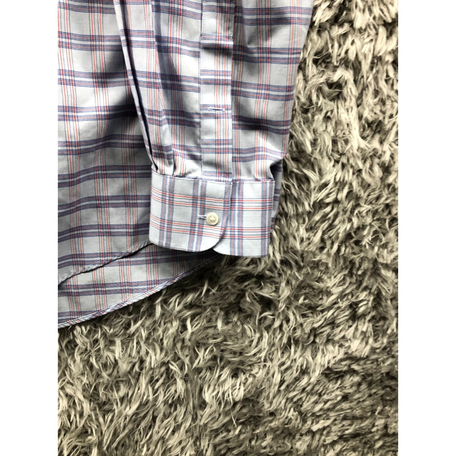 Nordstrom Nordstrom Shirt Mens 37 Multicolor Plaid Long Sleeve Button-Up Spread Collar Size 17.5 Regular Knit Polyester Casual Classic Modern Outdoor Mens Size US XXL / EU 58 / 5 - 3 Thumbnail