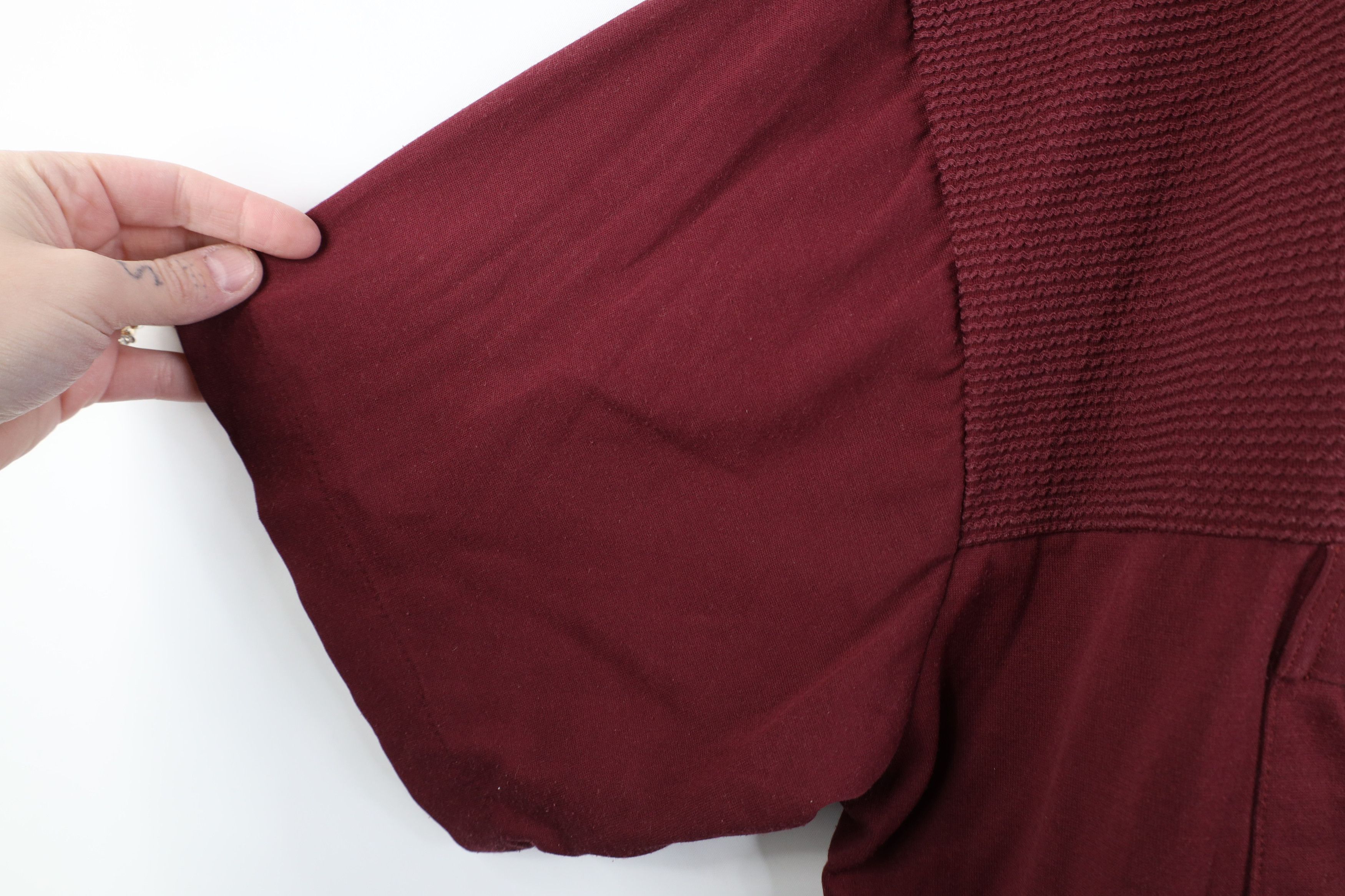 Vintage Vintage 90s Streetwear Knit Pullover Polo Shirt Burgundy Mob Size US XL / EU 56 / 4 - 8 Thumbnail