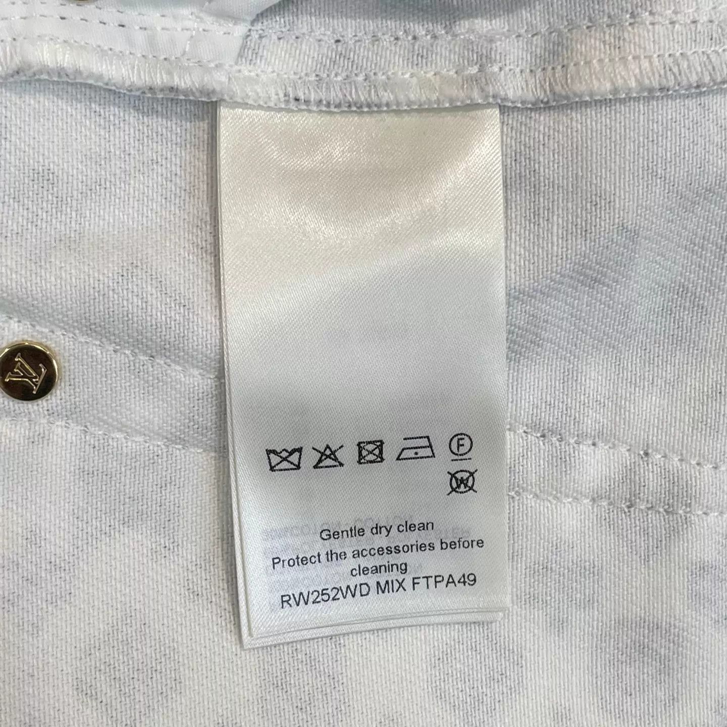 Louis Vuitton LV 25 New Women's High-Waist Full Print Jeans 38 Size 27" / US 4 / IT 40 - 6 Thumbnail