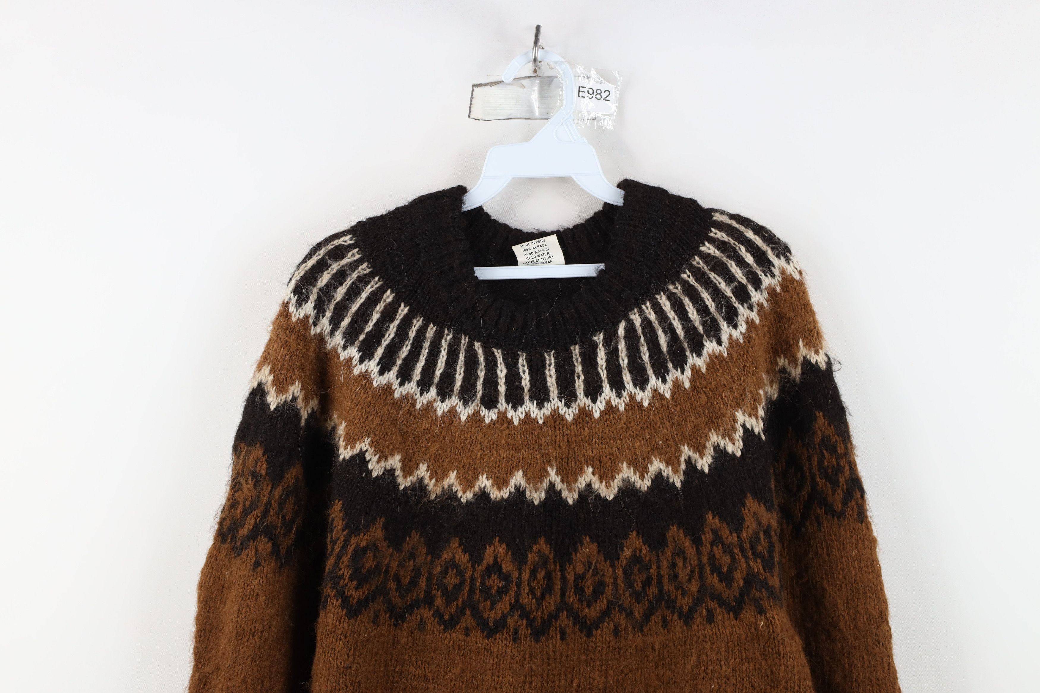 Vintage Vintage 90s Streetwear Alpaca Wool Knit Crewneck Sweater Size L / US 10 / IT 46 - 2 Thumbnail