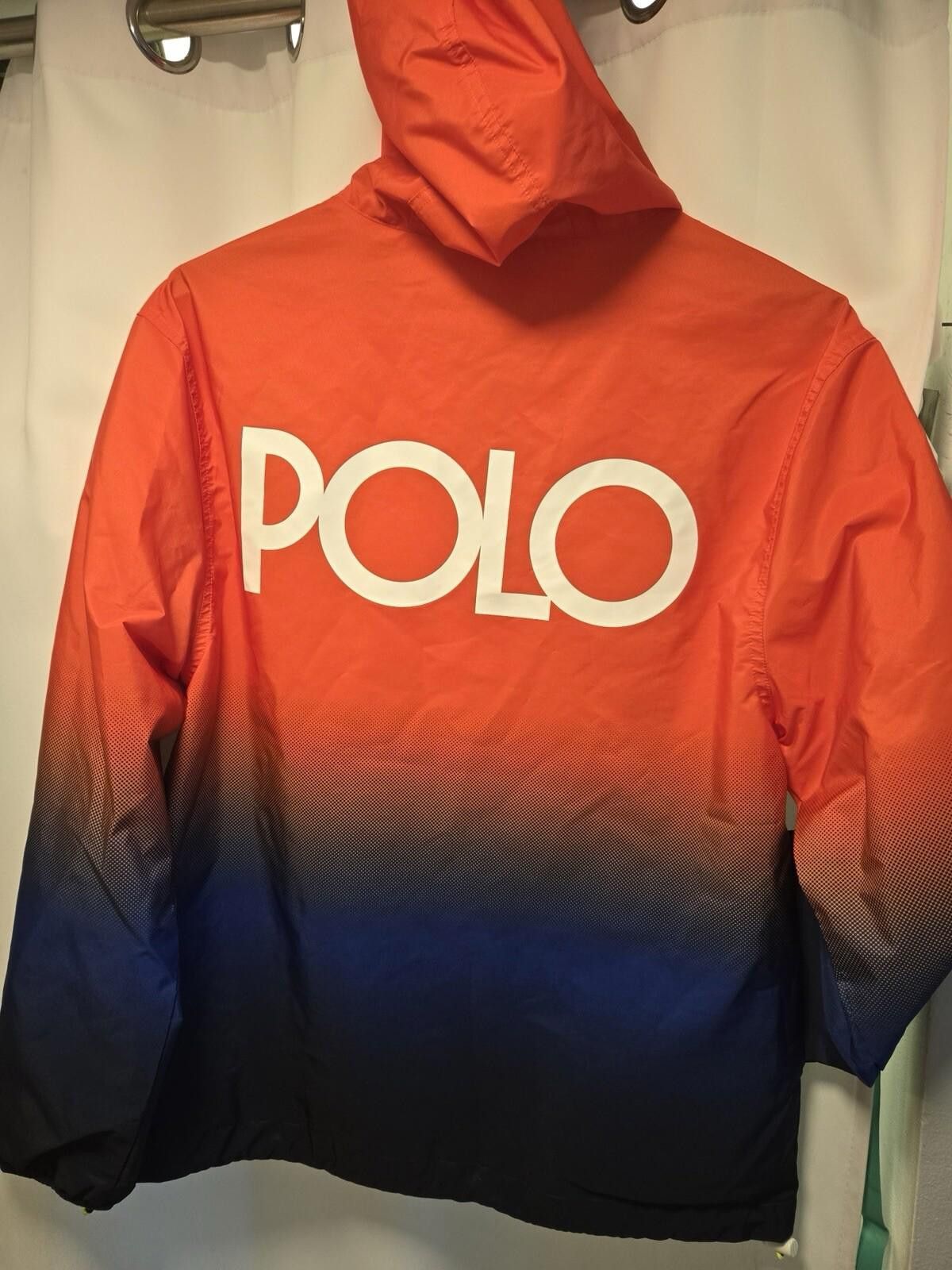 Polo Ralph Lauren Polo Ralph Lauren Half-Zip Rain Hoodie in Orange and Blue Size US S / EU 44-46 / 1 - 1 Thumbnail