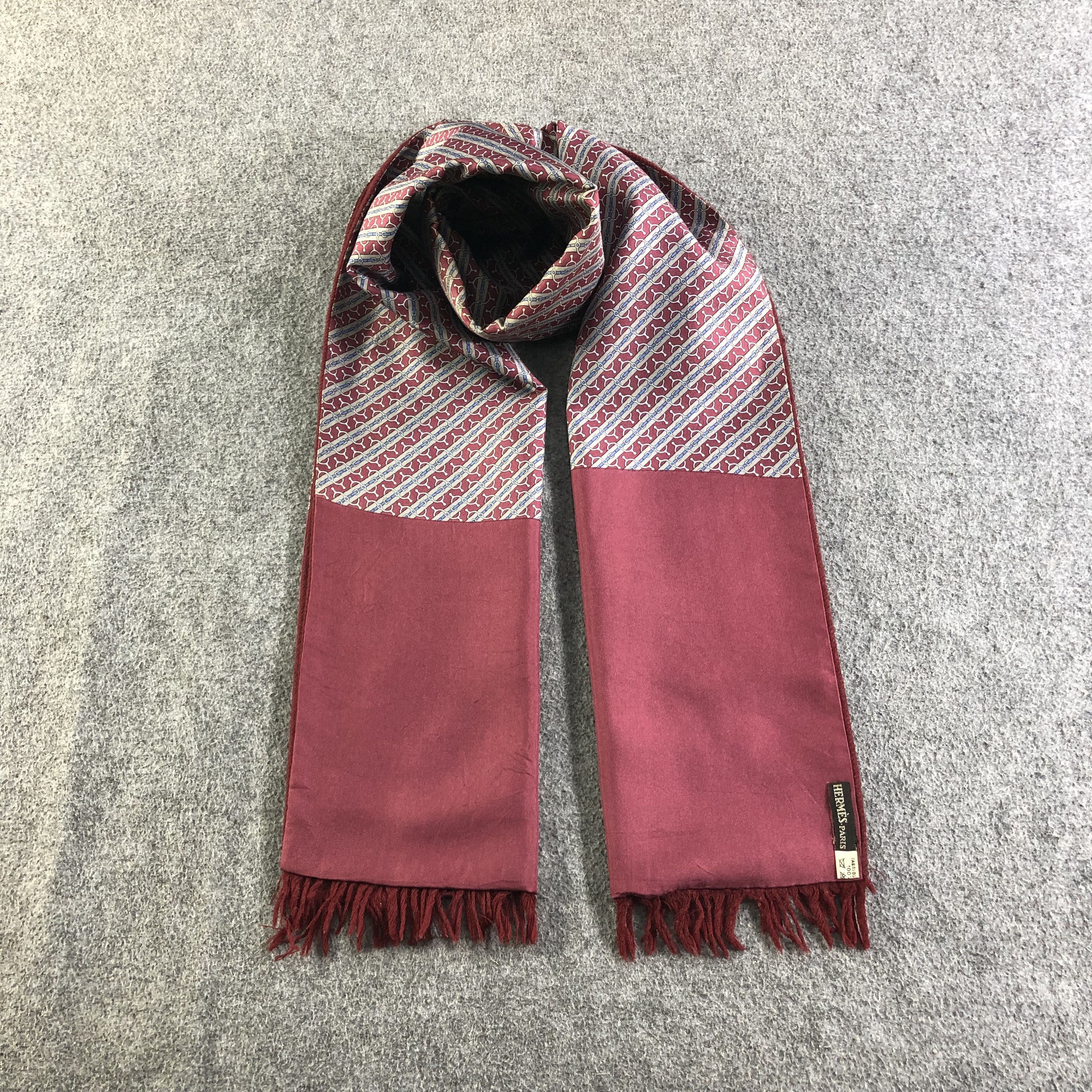 Hermes Hermes Silk/Cashmere/Wool Scarf Muffler Neckwear V2170 Size ONE SIZE - 1 Thumbnail