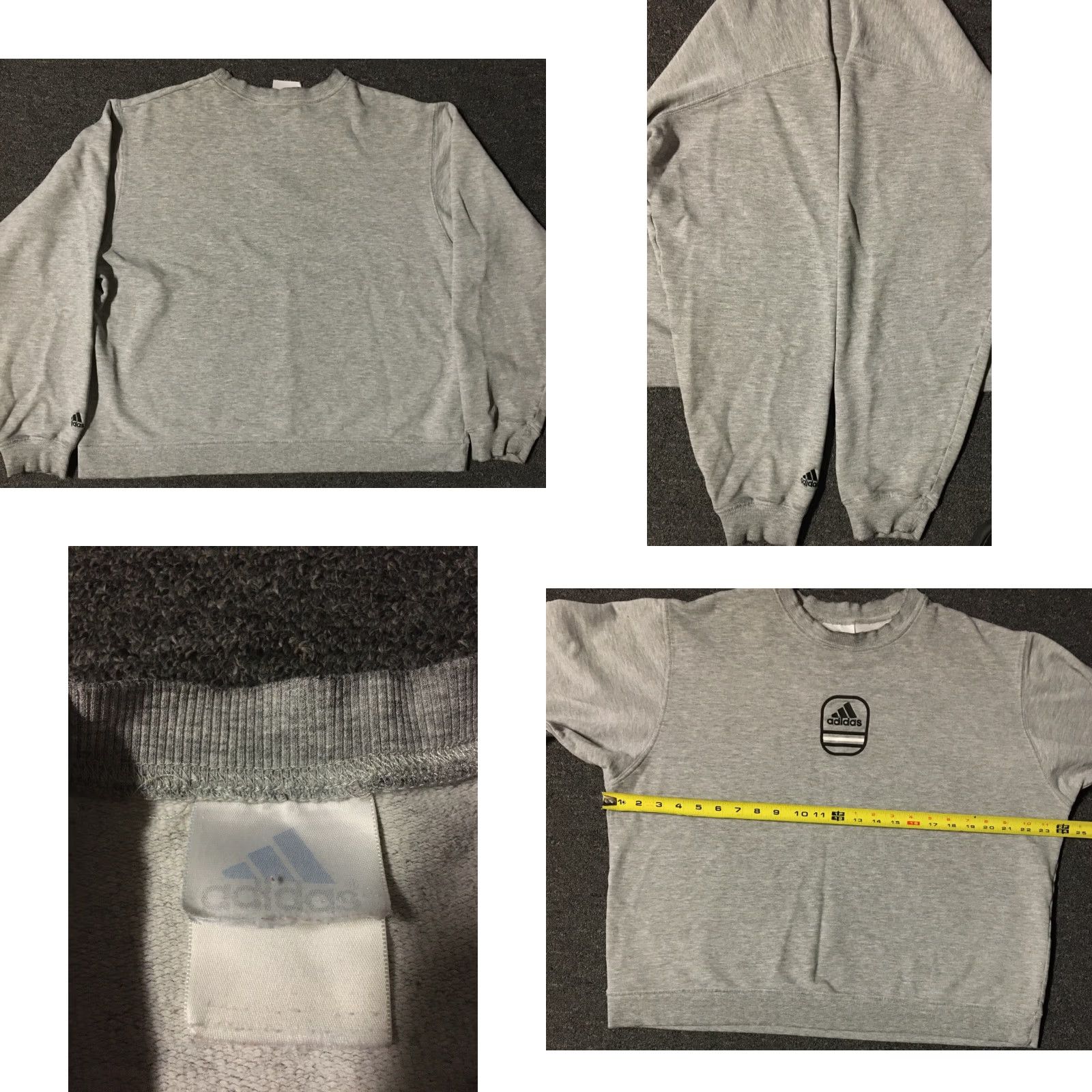 Adidas VINTAGE Adidas Hoodie Mens M Gray 90s Grunge Distressed Boxy Sweatshirt Center Logo USA Punk Surf Skate Football Basketball Beach Retro Size US M / EU 48-50 / 2 - 8 Thumbnail
