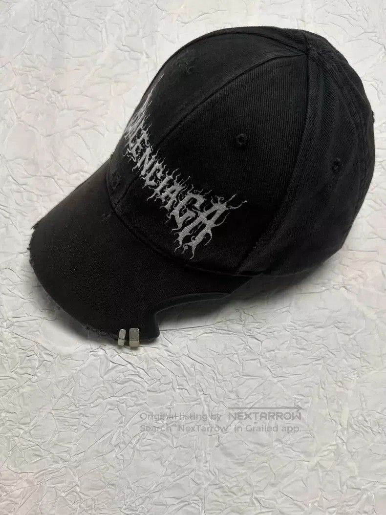 Balenciaga Balenciaga Flame Embroidered Cap Baseball Hat. Size ONE SIZE - 2 Thumbnail