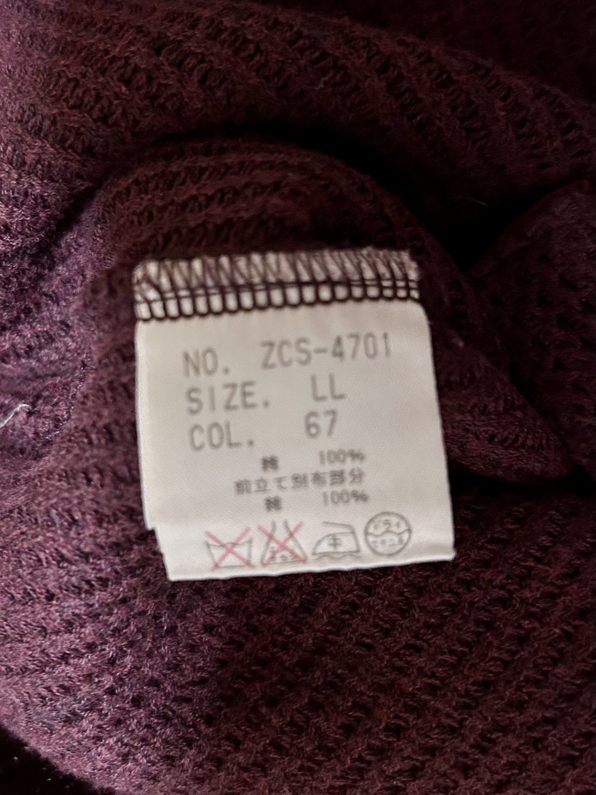 Tornado Mart Waffle Knit Belted Neck Shirt Size US XL / EU 56 / 4 - 6 Thumbnail