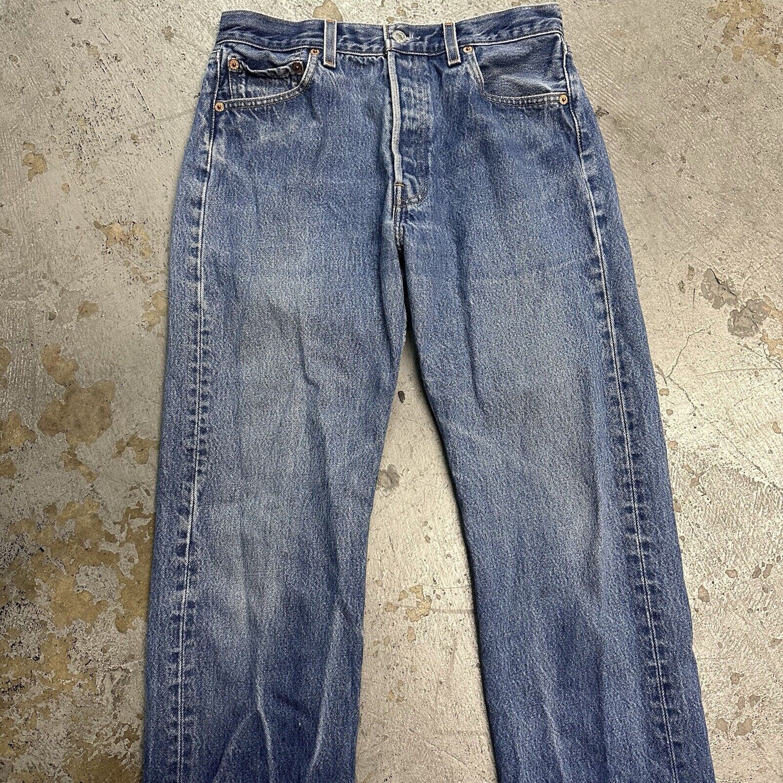 Levi's × Vintage Vintage Levi’s 501 Straight Blue Denim Jeans 31x32 Size US 31 - 2 Thumbnail