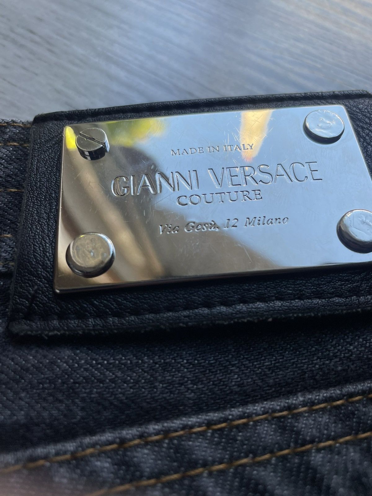 Versace Gianni Versace Couture Straight Denim Jeans Size US 30 / EU 46 - 4 Thumbnail