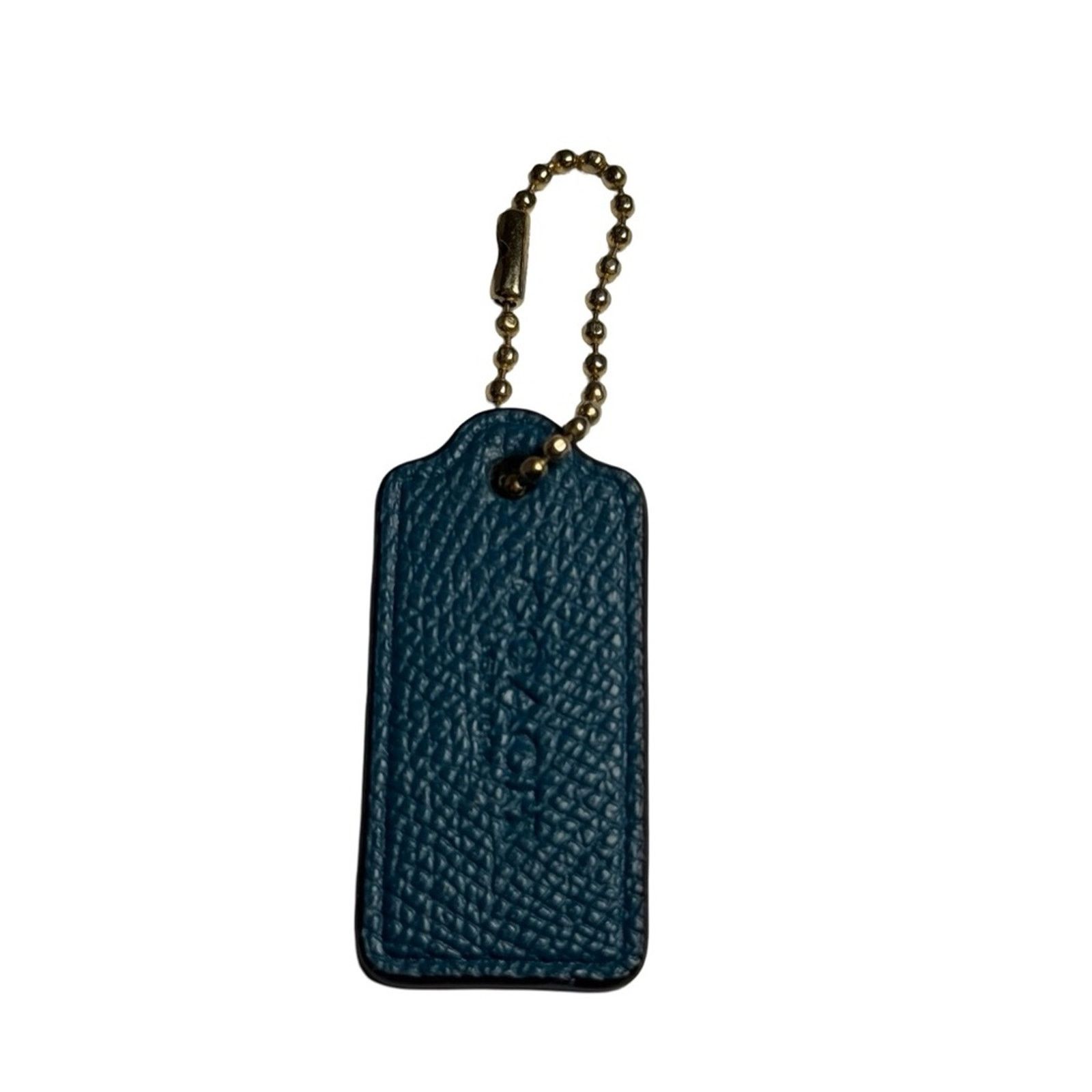 Coach Coach Hang Tag Bag Charm Python Embossed Stone Blue Leather Size ONE SIZE - 2 Thumbnail