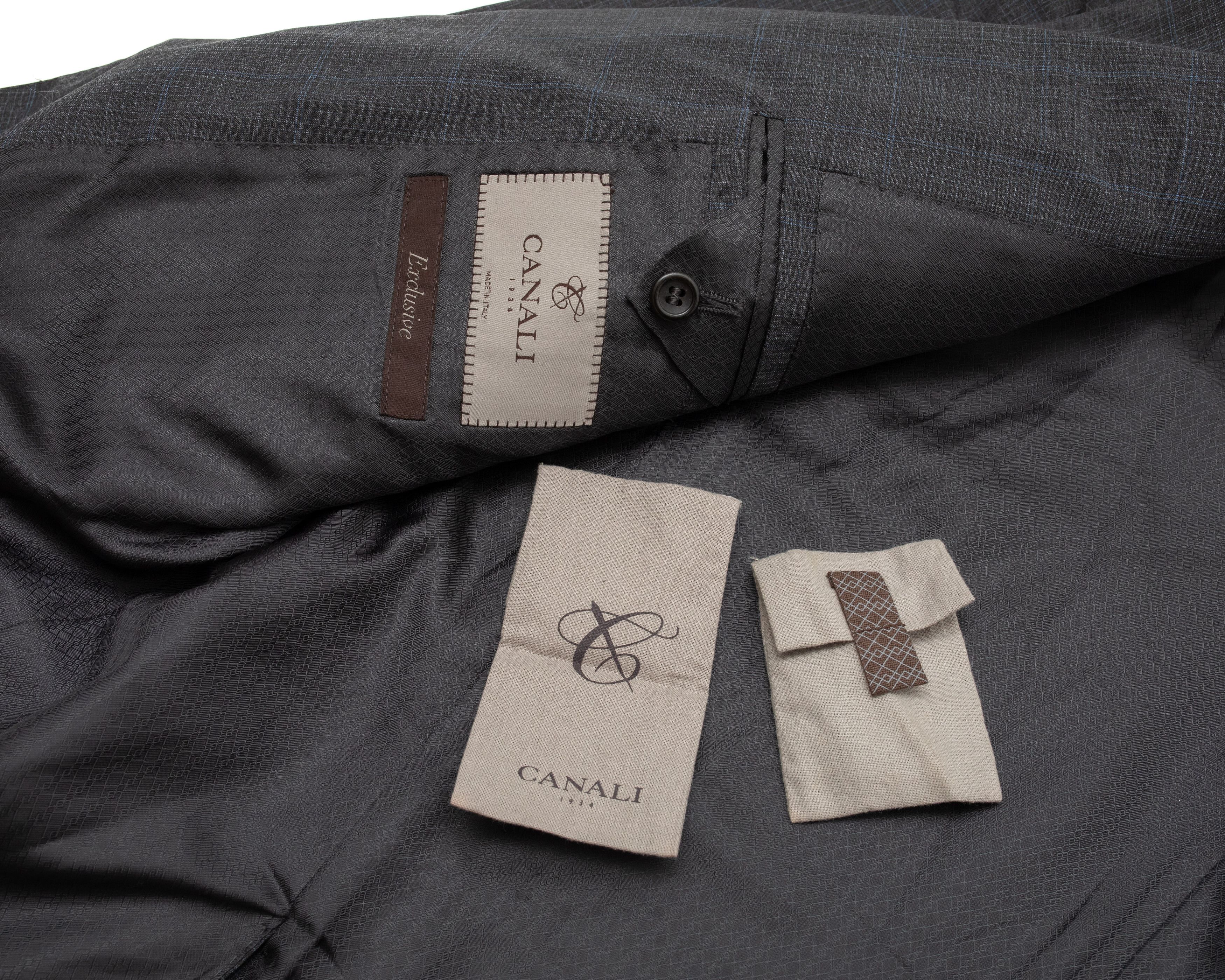 Canali CANALI Exclusive 2k$ Super 150s Travel Check Suit Jacket Size 42R - 3 Thumbnail