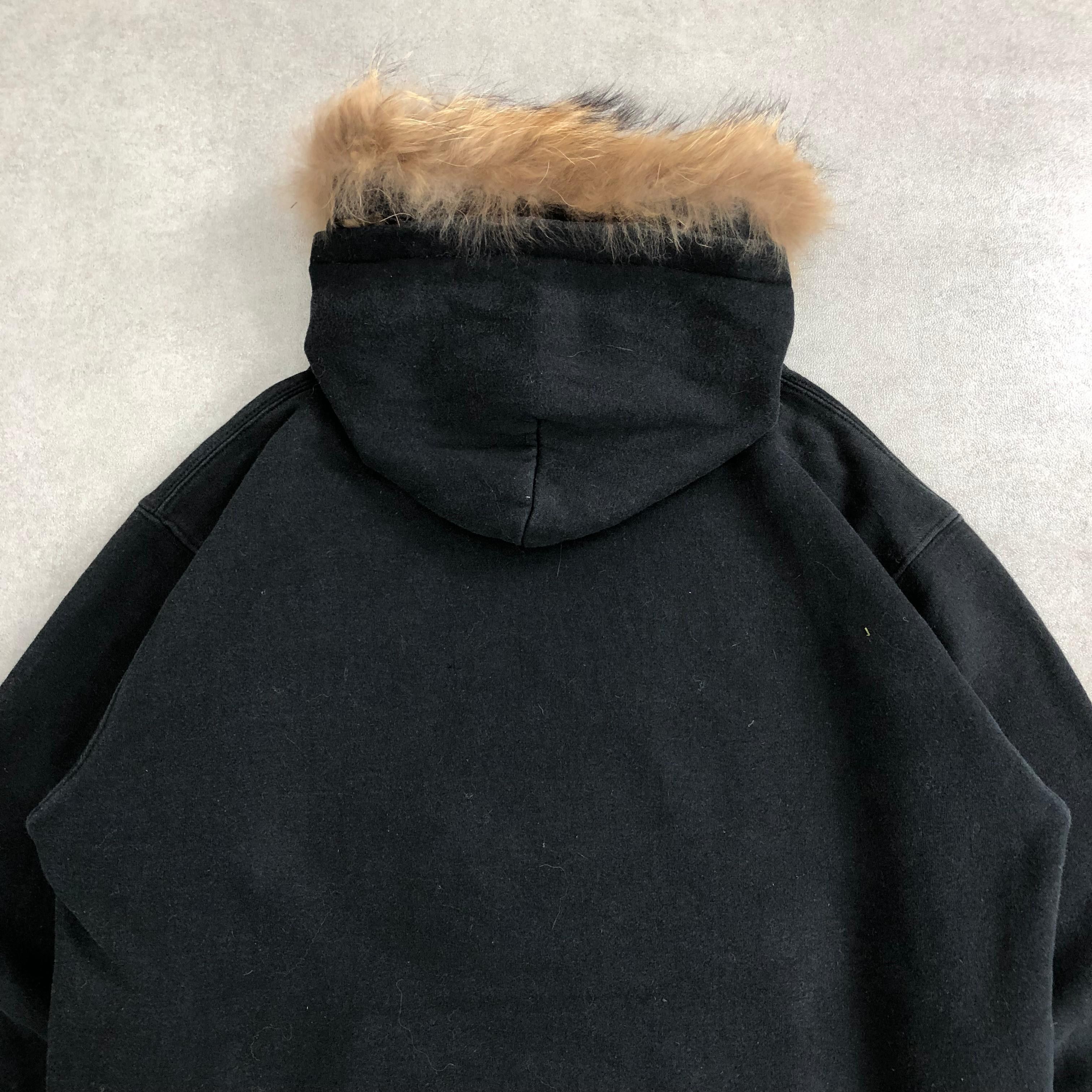 Japanese Brand Y2K 2000s Sorridere Fur Hoodie Lgb Goa Poem Style Size US L / EU 52-54 / 3 - 12 Thumbnail