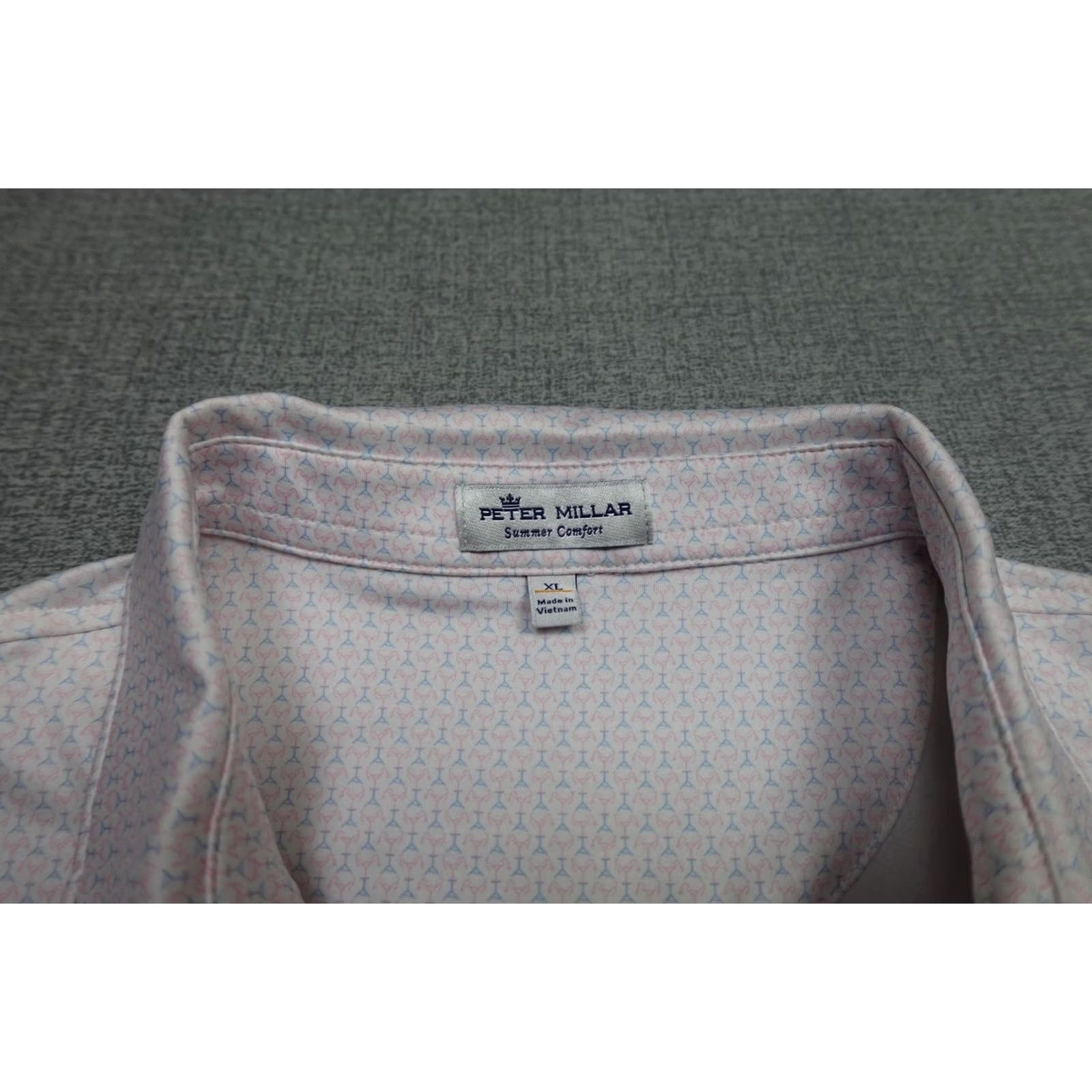 Peter Millar Peter Millar Summer Comfort Polo Mens XL Pink Geo Golf La Cantera Resort Shirt Size US XL / EU 56 / 4 - 2 Thumbnail