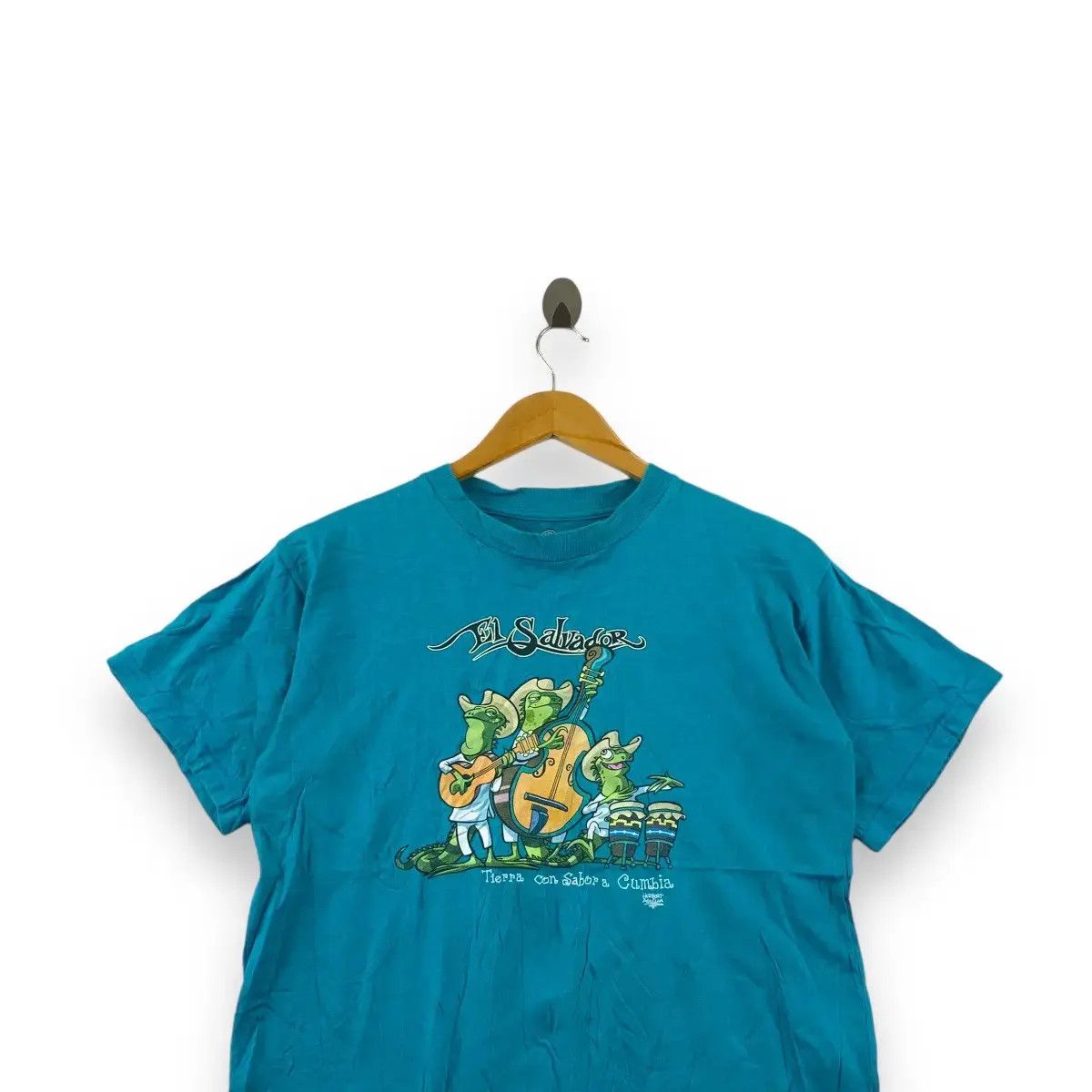 Vintage Vintage EL SALVADOR Tierra Con Sabor A Cumbia Band Tee Shirt Size S / US 4 / IT 40 - 2 Thumbnail