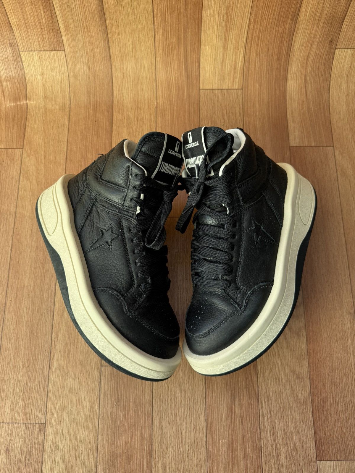 Converse × Rick Owens Drkshdw Turbowpn black cloud sneakers Size US 8.5 / IT 38.5 - 5 Thumbnail