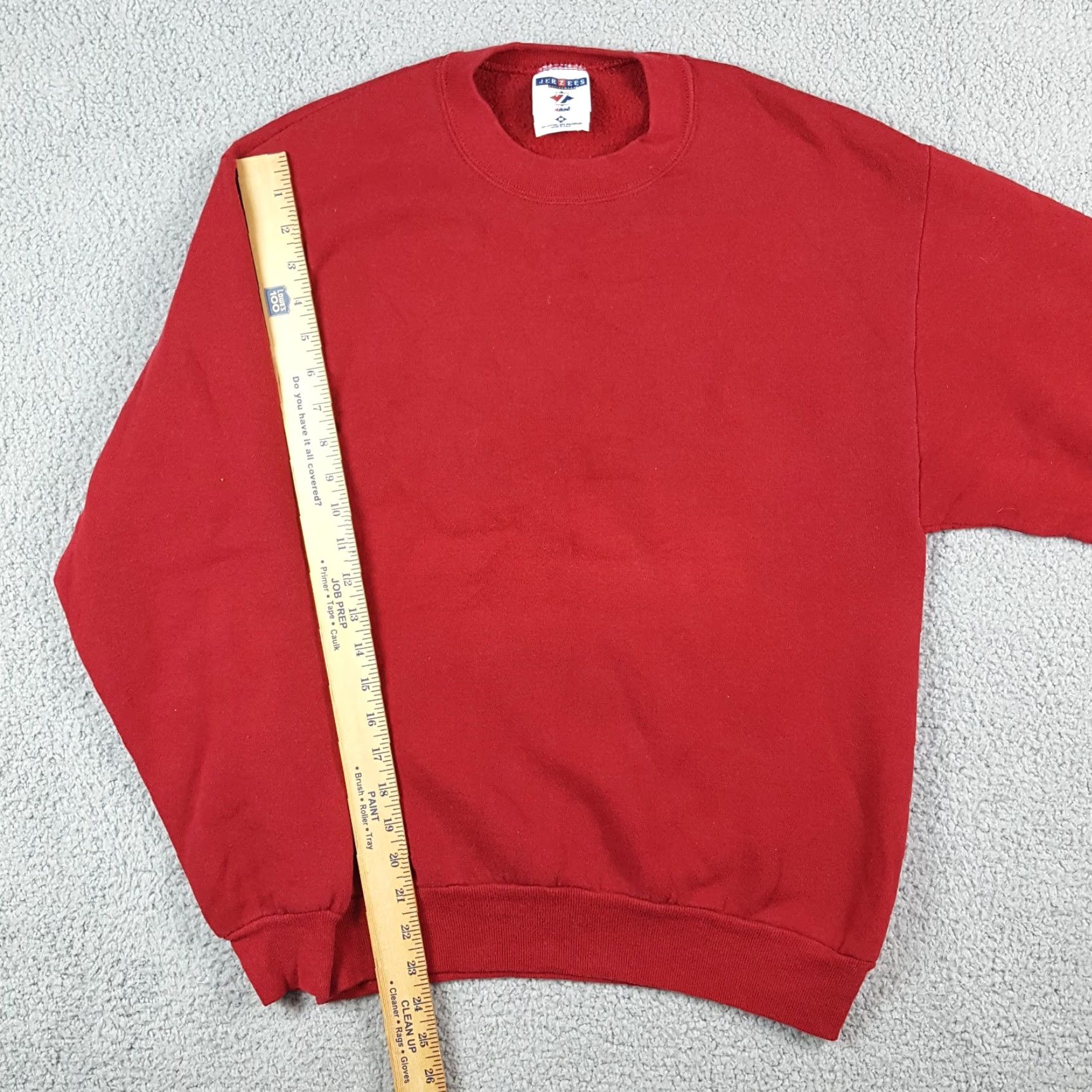 Jerzees Jerzees Sweatshirt Unisex Adults M Red Y2K Plain Pullover Crewneck Fleece Grunge 90s Size M / US 6-8 / IT 42-44 - 8 Thumbnail