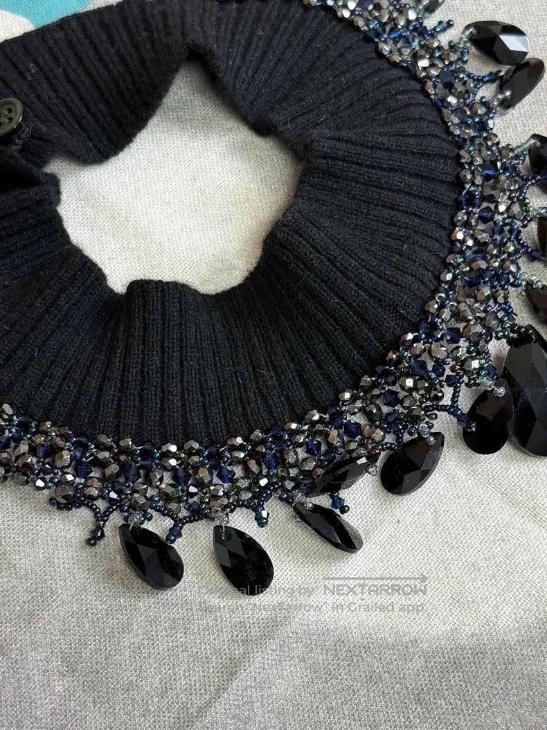 Undercover Undercover Gemstone Beaded Knit Collar Size ONE SIZE - 6 Thumbnail